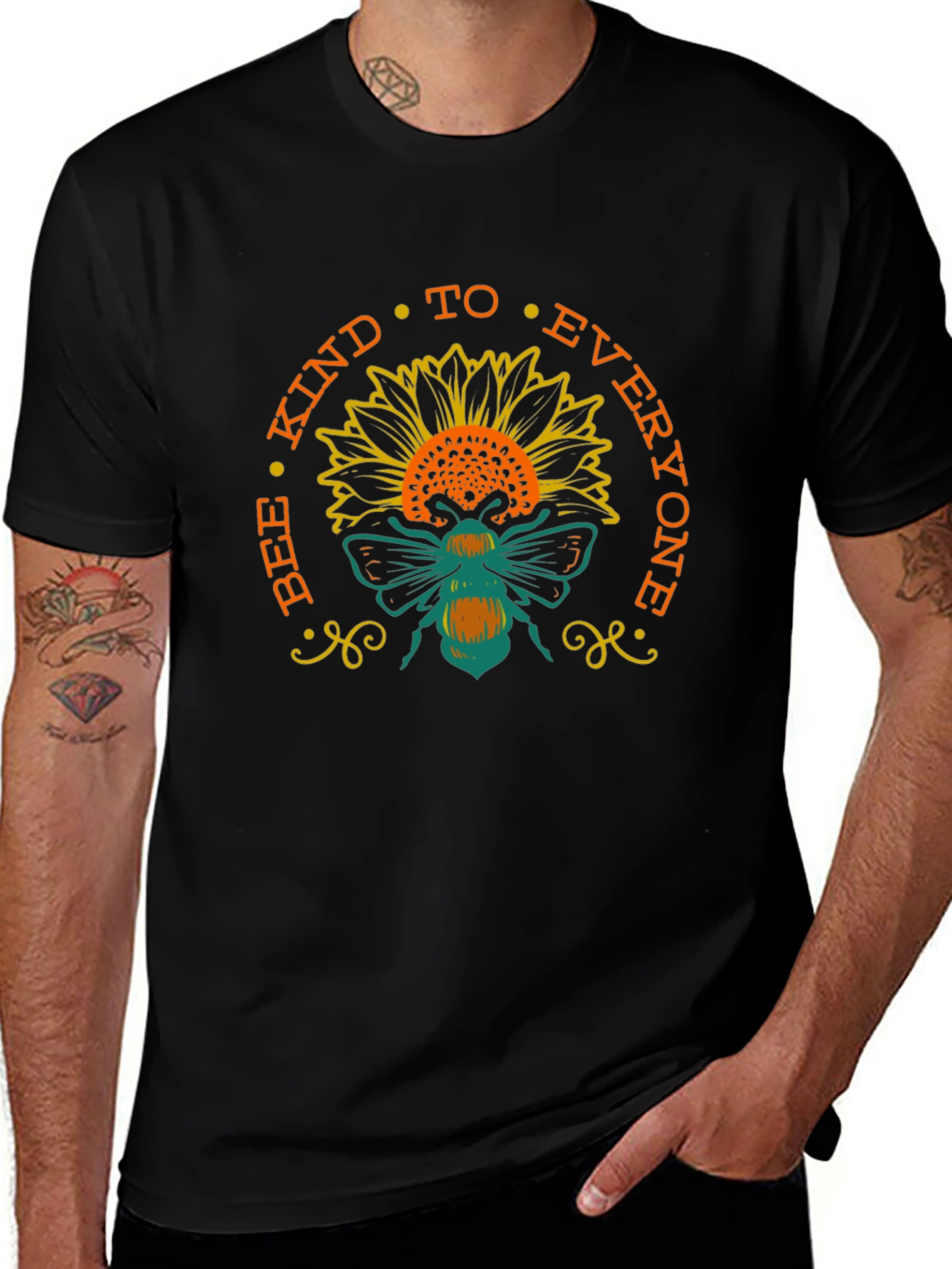 Bee Kind Sunflower T-Shirt - Positive Message Tee