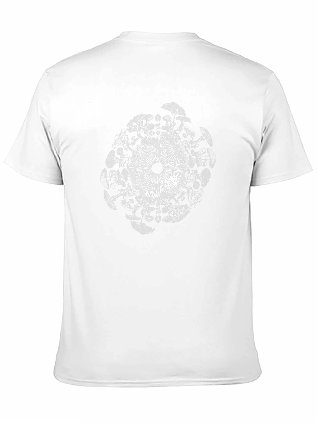 Mushroom Circle Graphic Black T-Shirt