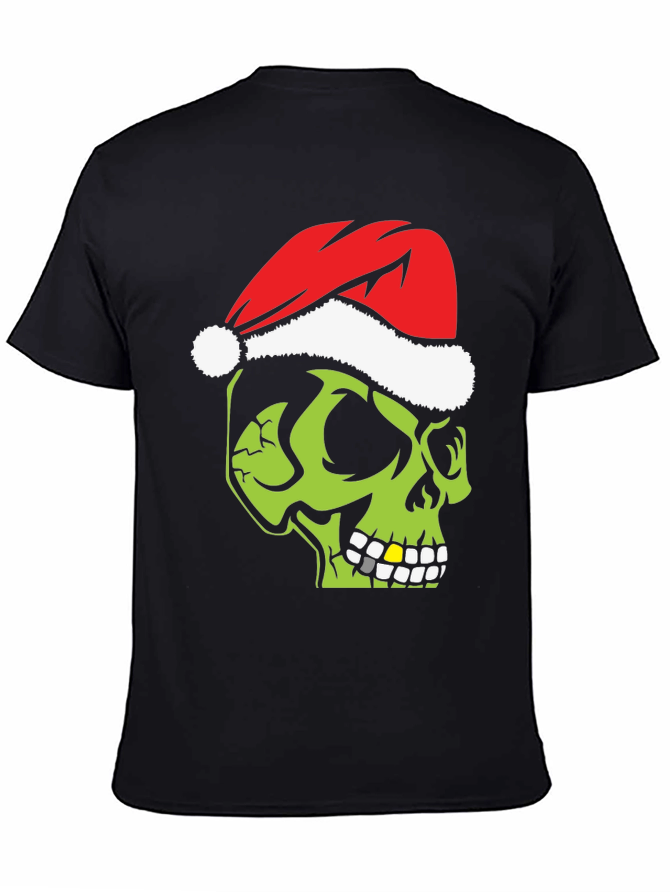 Grinch Skull Christmas T-Shirt - Holiday Humor