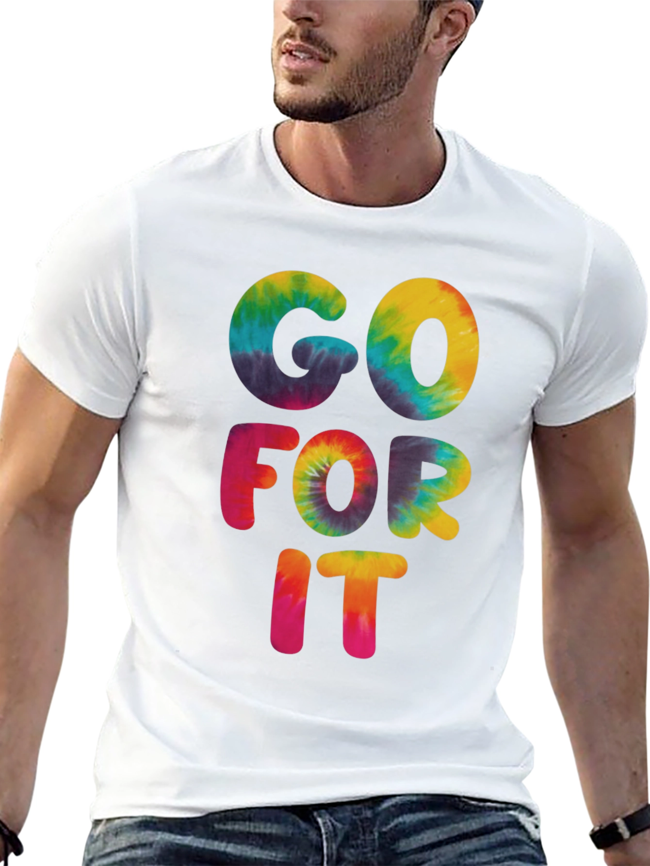 Go For It Tie-Dye Graphic T-Shirt