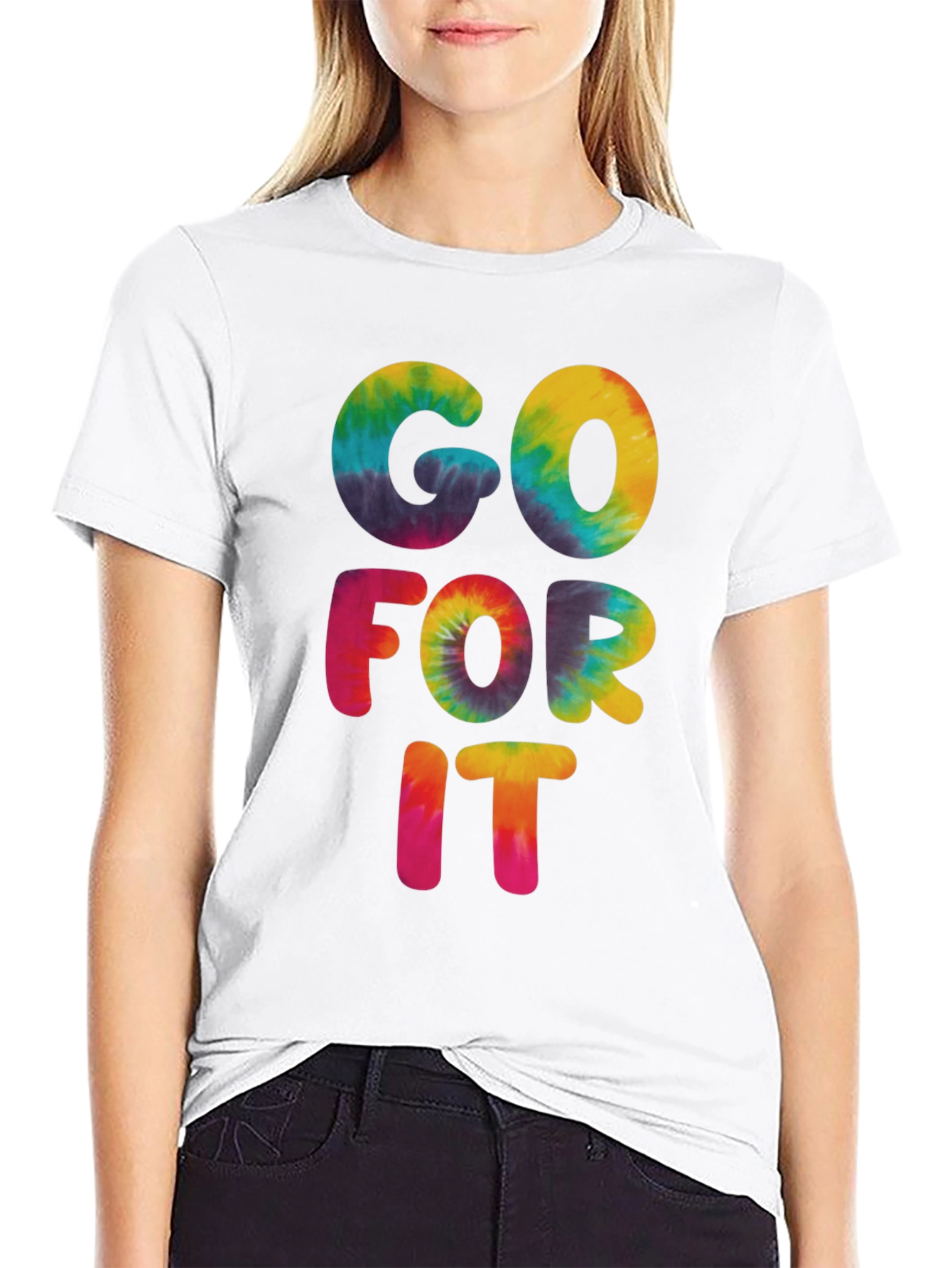 Go For It Tie-Dye Graphic T-Shirt