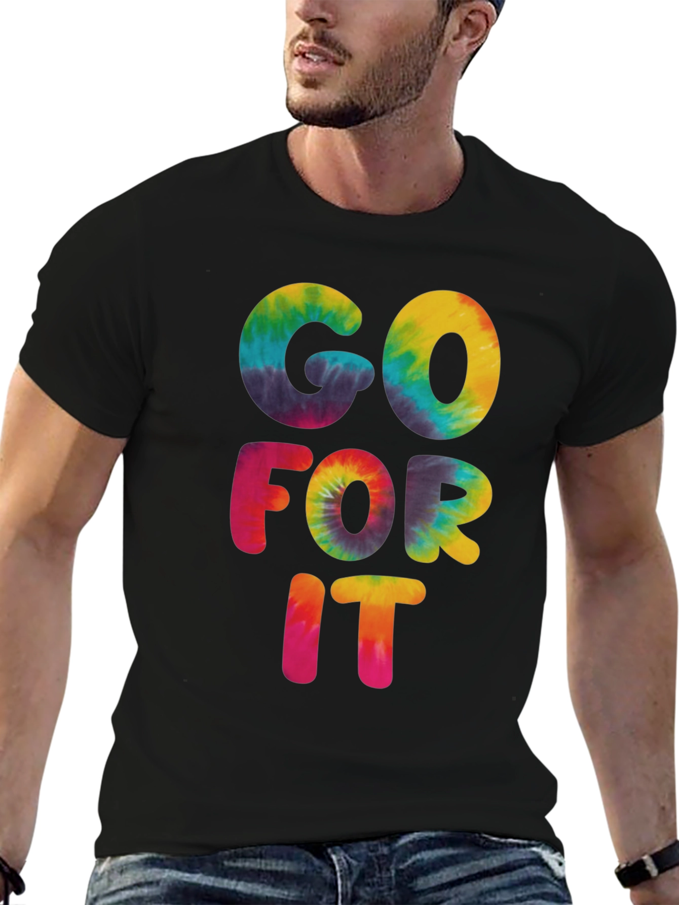 Go For It Tie-Dye Graphic T-Shirt
