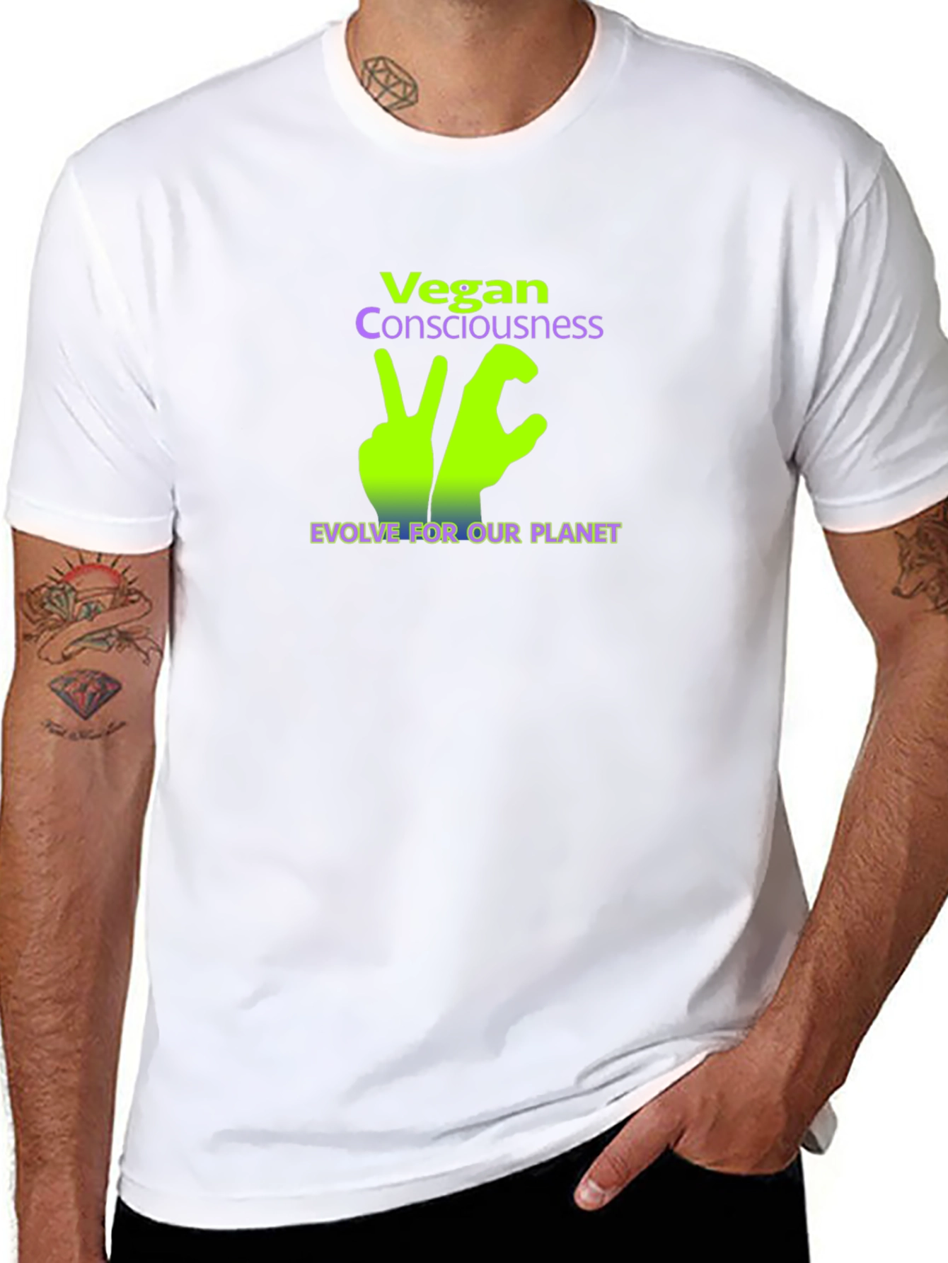 Vegan Consciousness T-Shirt - Evolve For Our Planet
