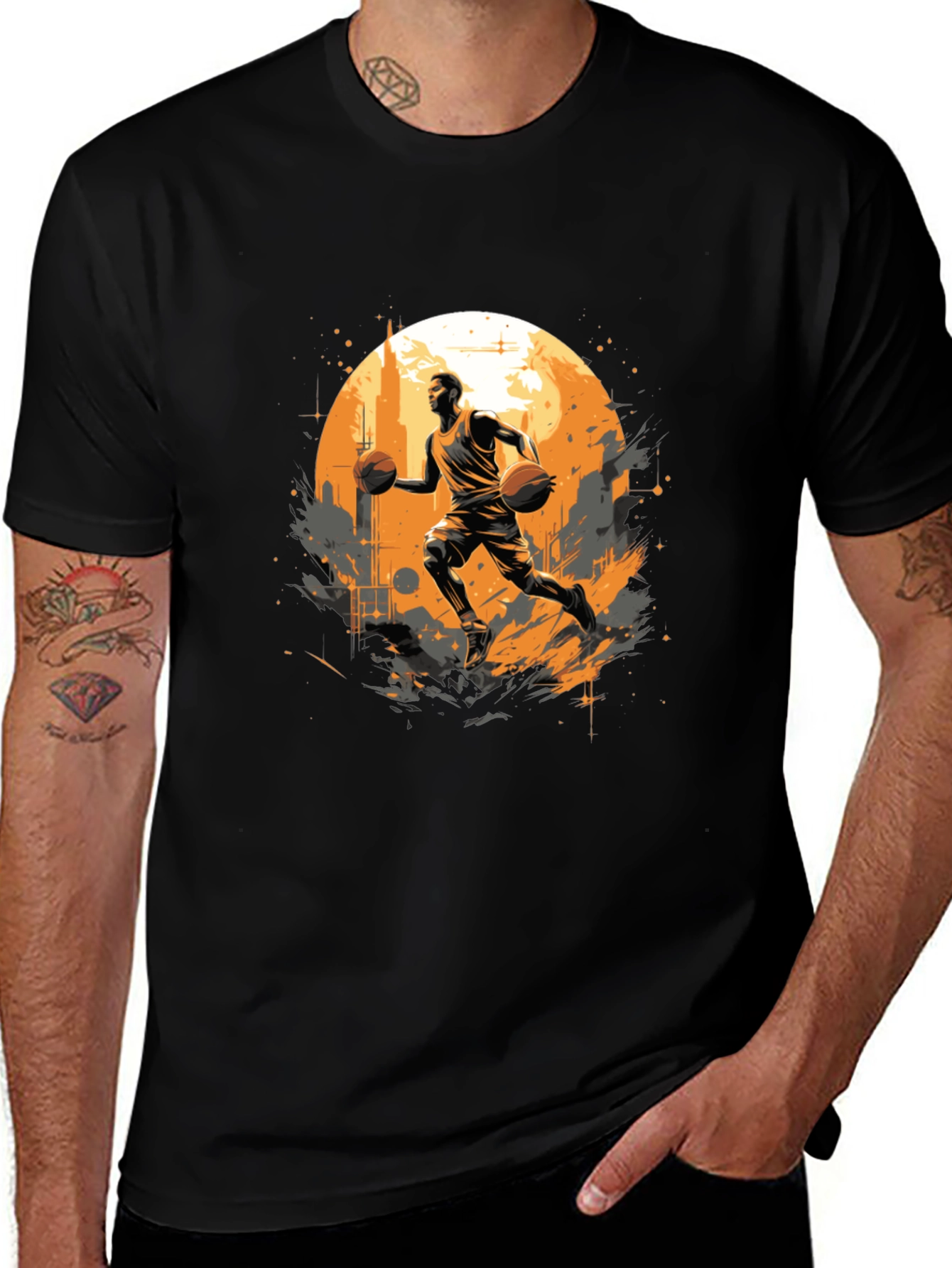 Basketball Player Graphic T-Shirt