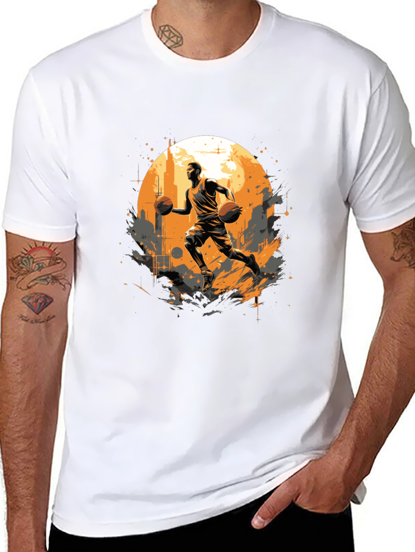 Basketball Player Graphic T-Shirt