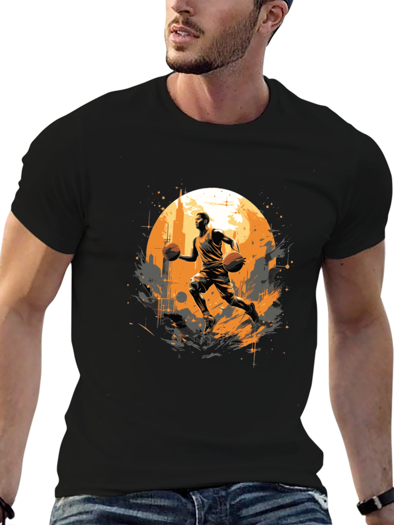 Basketball Player Graphic T-Shirt