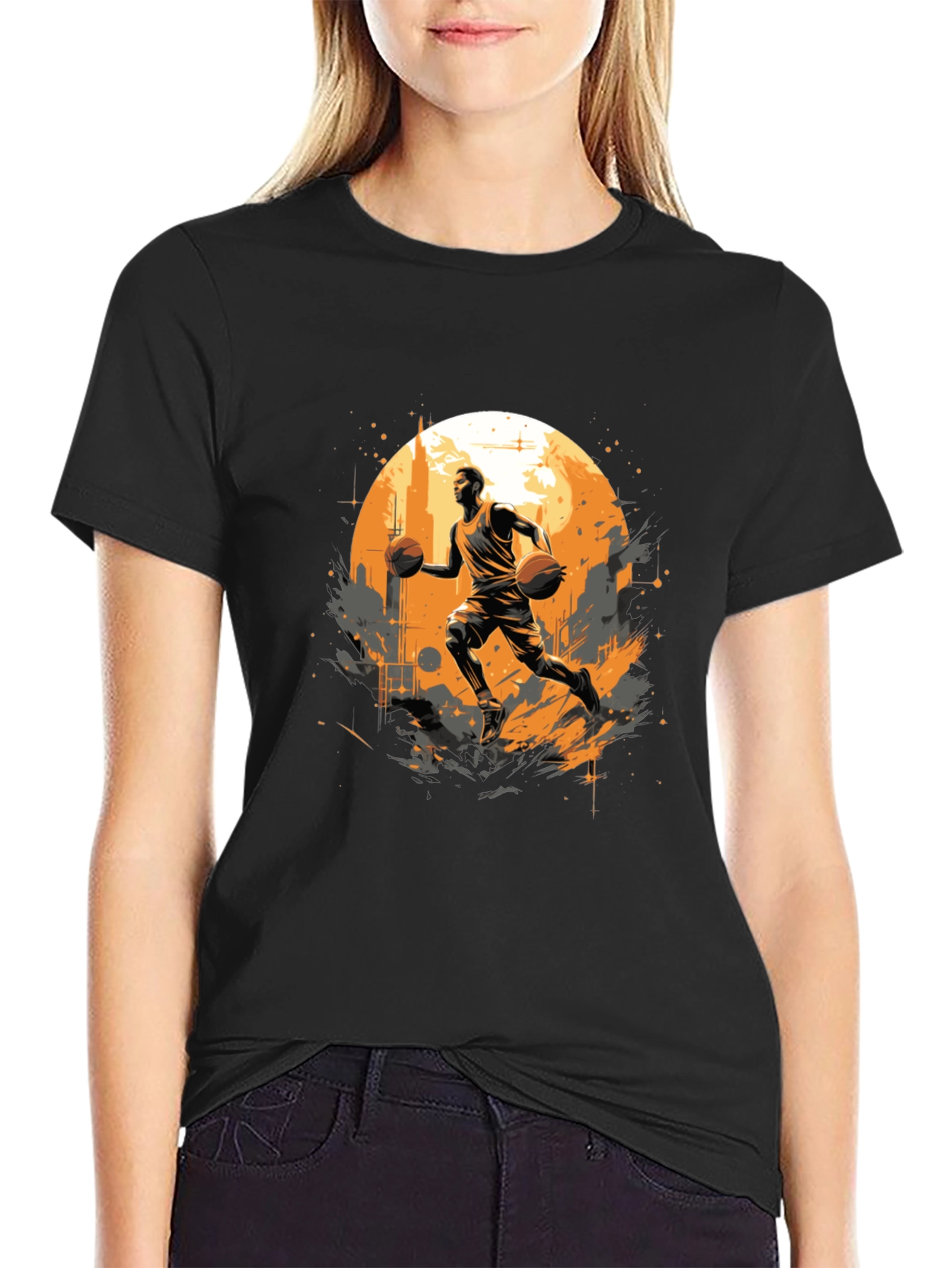 Basketball Player Graphic T-Shirt