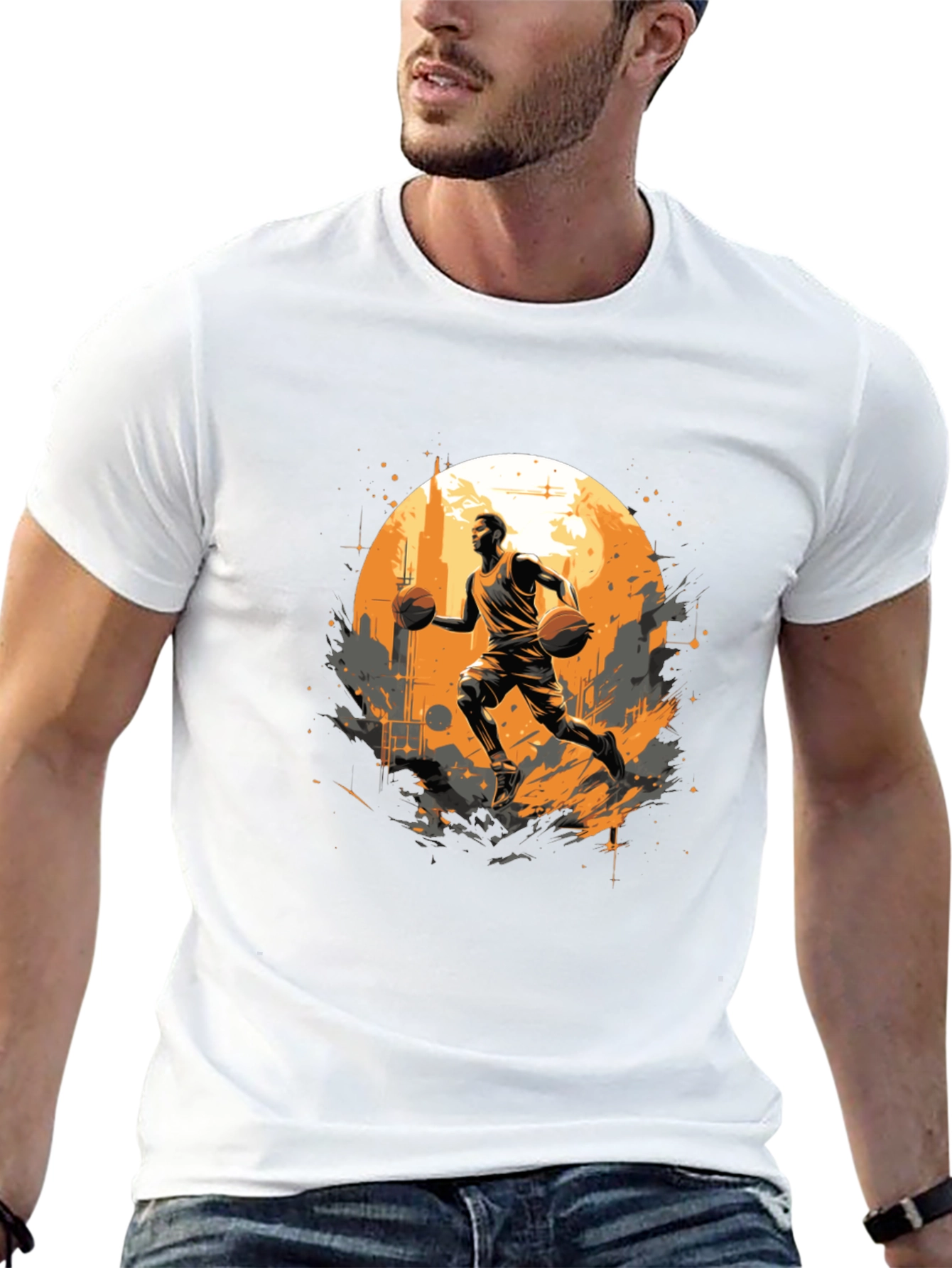 Basketball Player Graphic T-Shirt