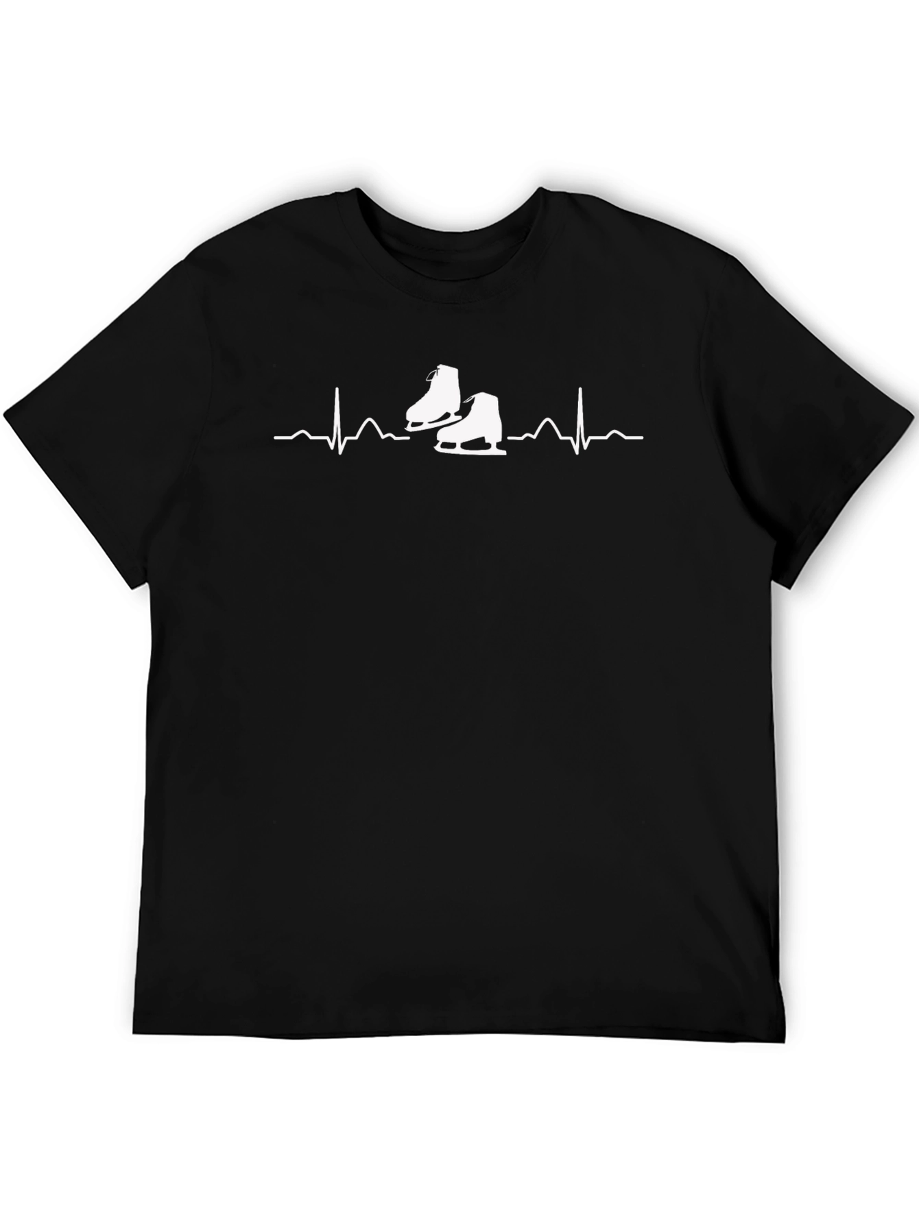 Skate Heartbeat Graphic Tee - Cool Black T-Shirt