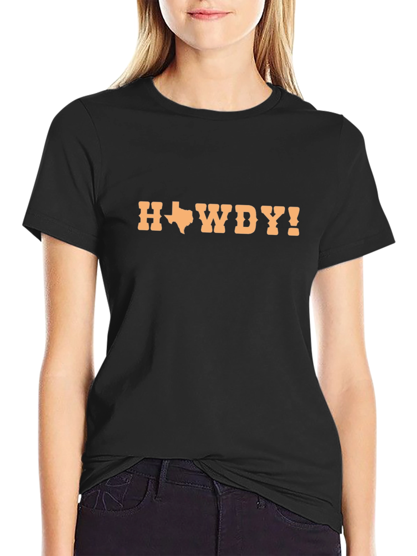 Texas Howdy Yall Mens Black T-Shirt