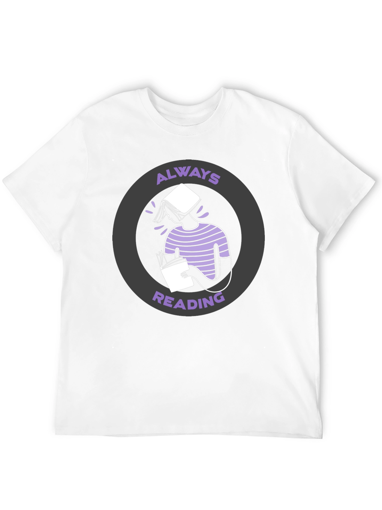 Always Reading Graphic Tee - Book Lovers T-Shirt