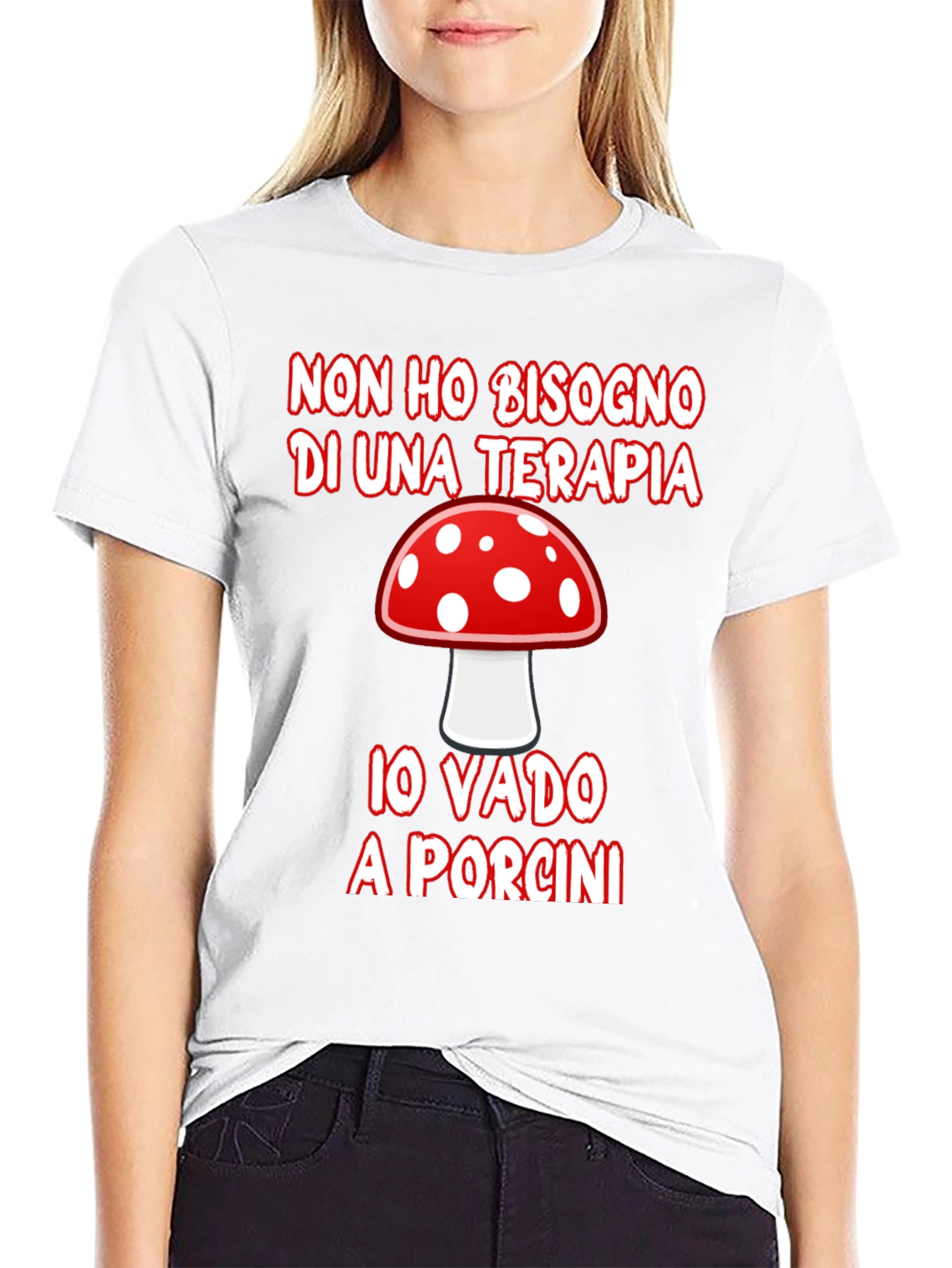 Mushroom Hunting Therapy Graphic T-Shirt