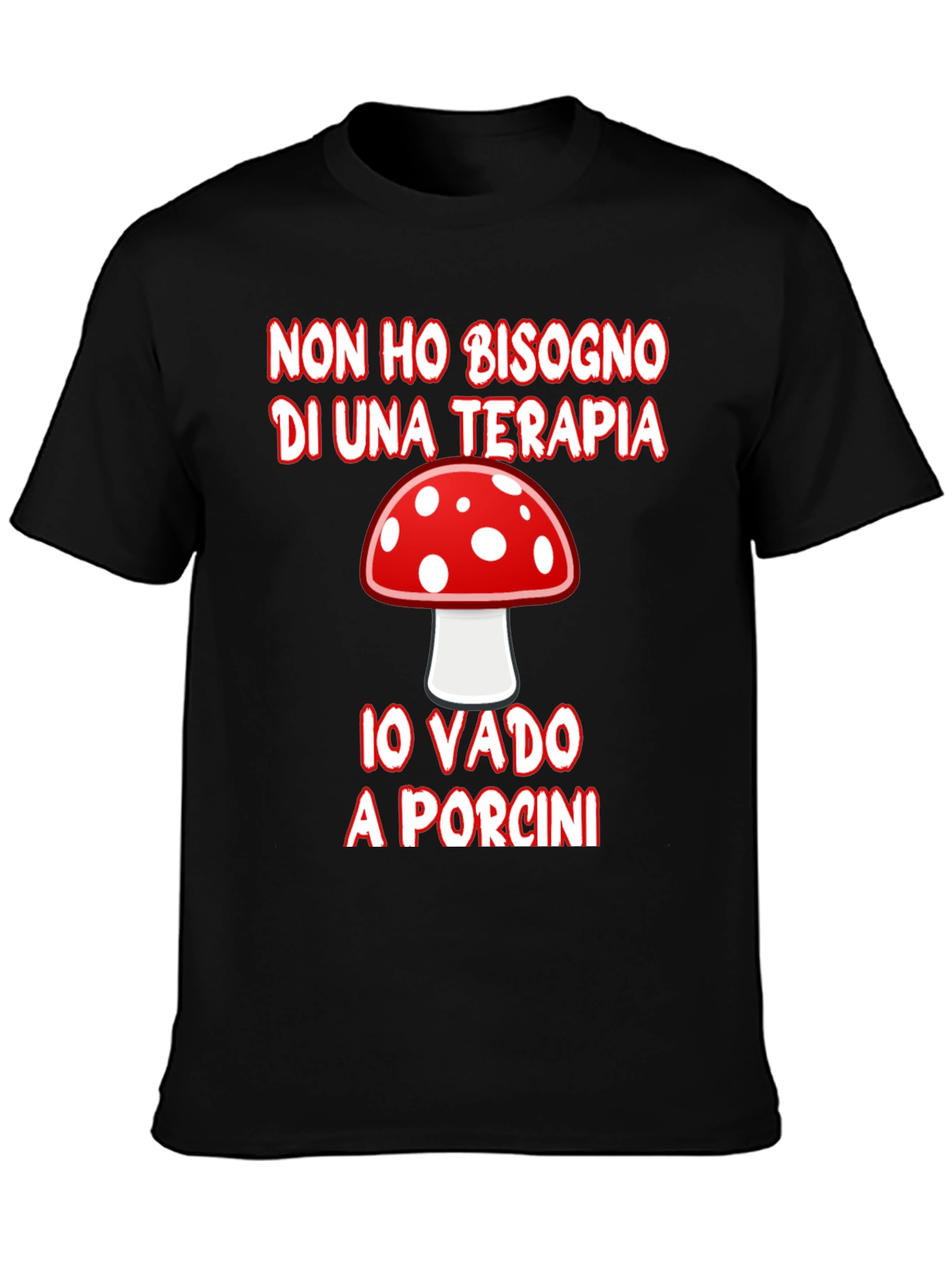 Mushroom Hunting Therapy Graphic T-Shirt
