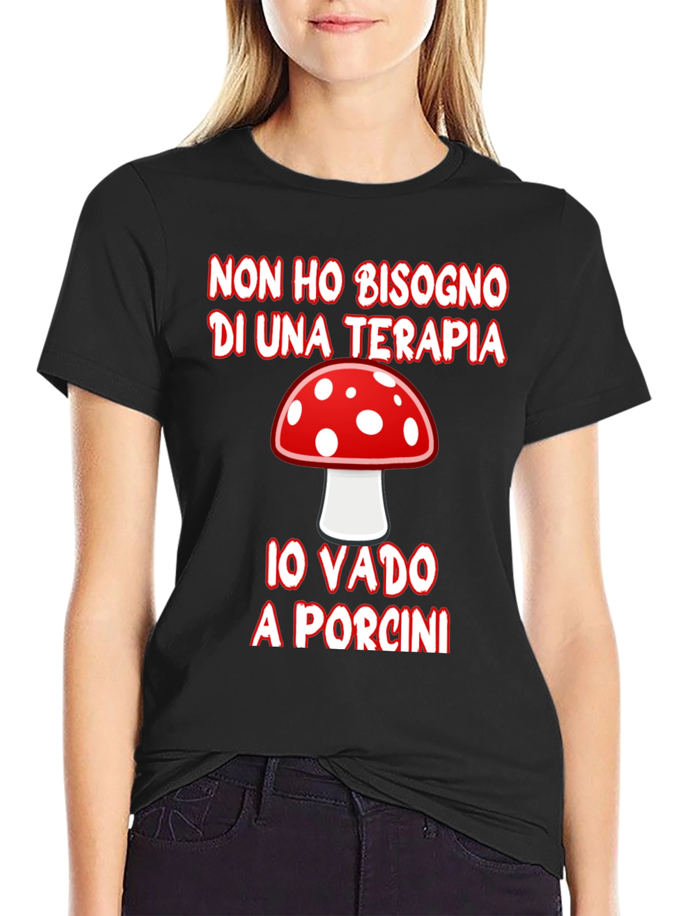 Mushroom Hunting Therapy Graphic T-Shirt