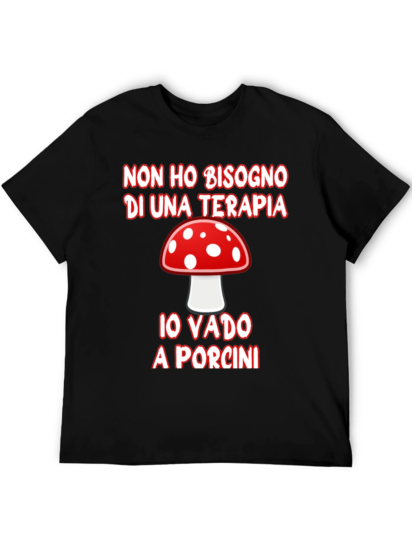 Mushroom Hunting Therapy Graphic T-Shirt