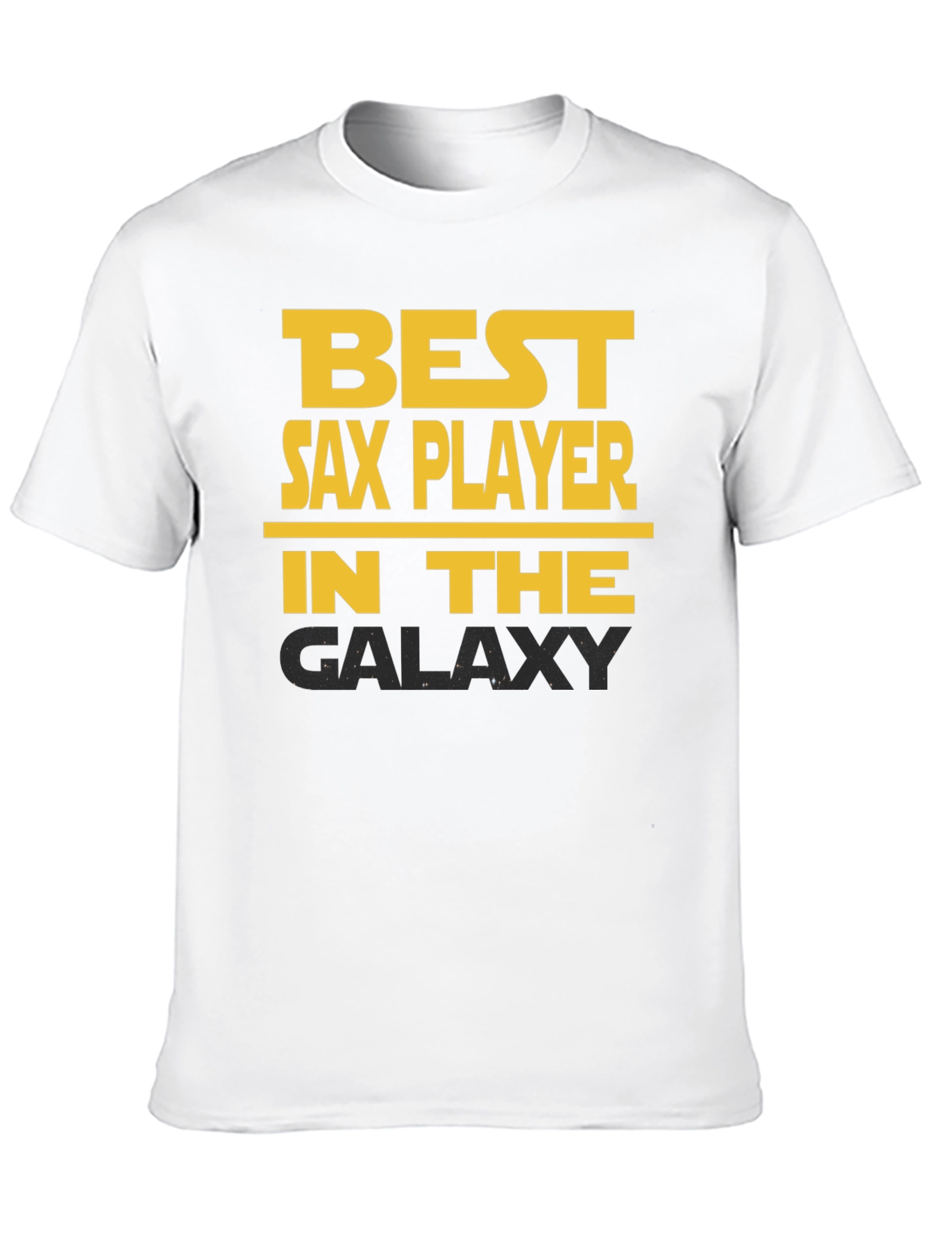 Best Sax Player Galaxy T-Shirt - Black Cotton Tee