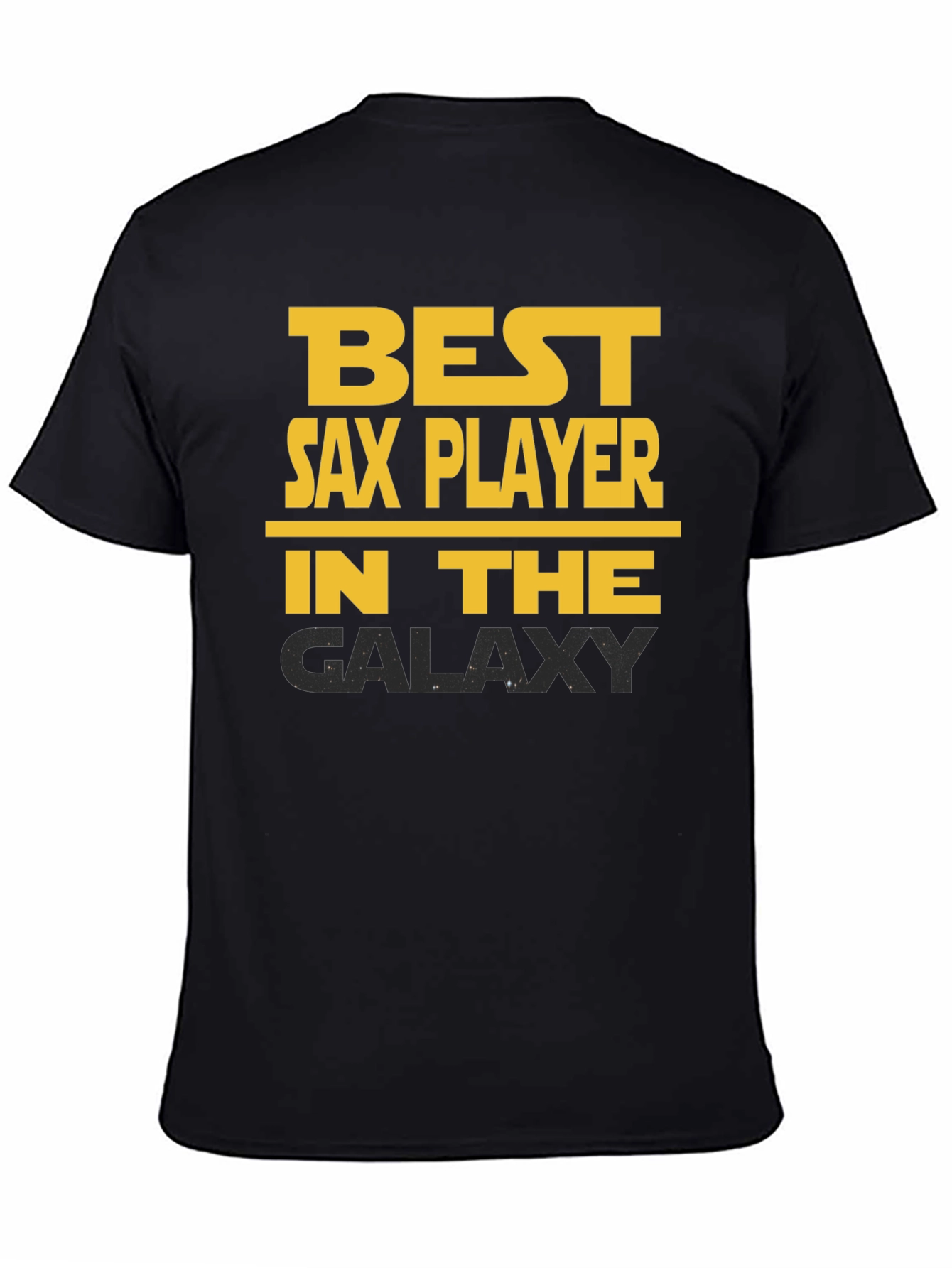Best Sax Player Galaxy T-Shirt - Black Cotton Tee
