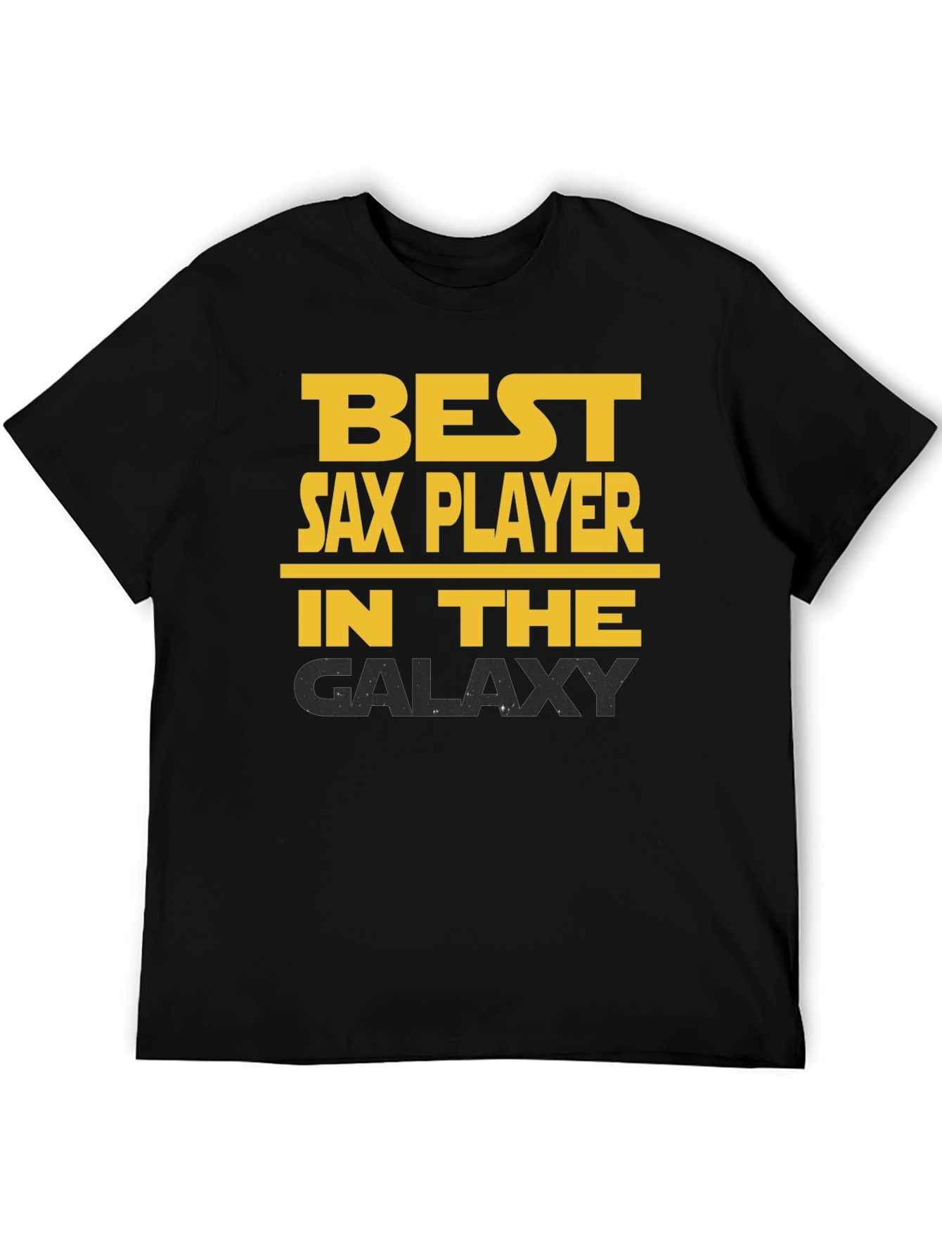 Best Sax Player Galaxy T-Shirt - Black Cotton Tee
