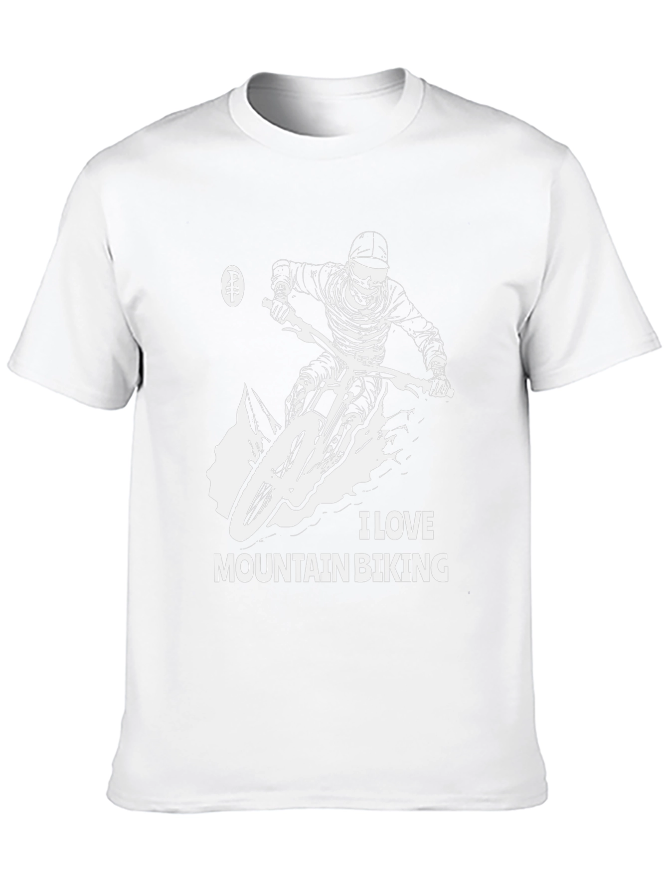 I Love Mountain Biking Black Graphic Tee