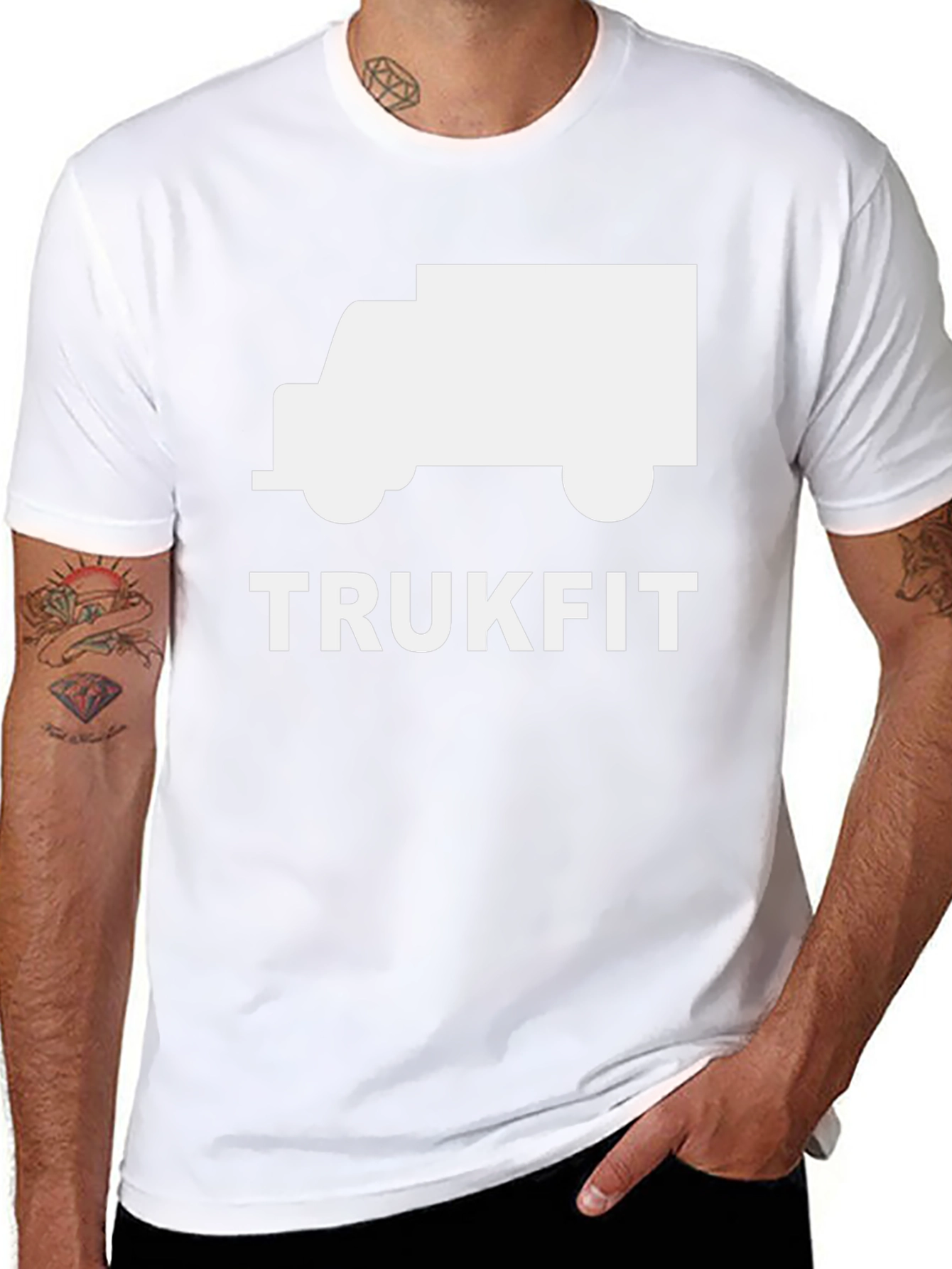 Trukfit Black Graphic Tee - Cool Truck Design