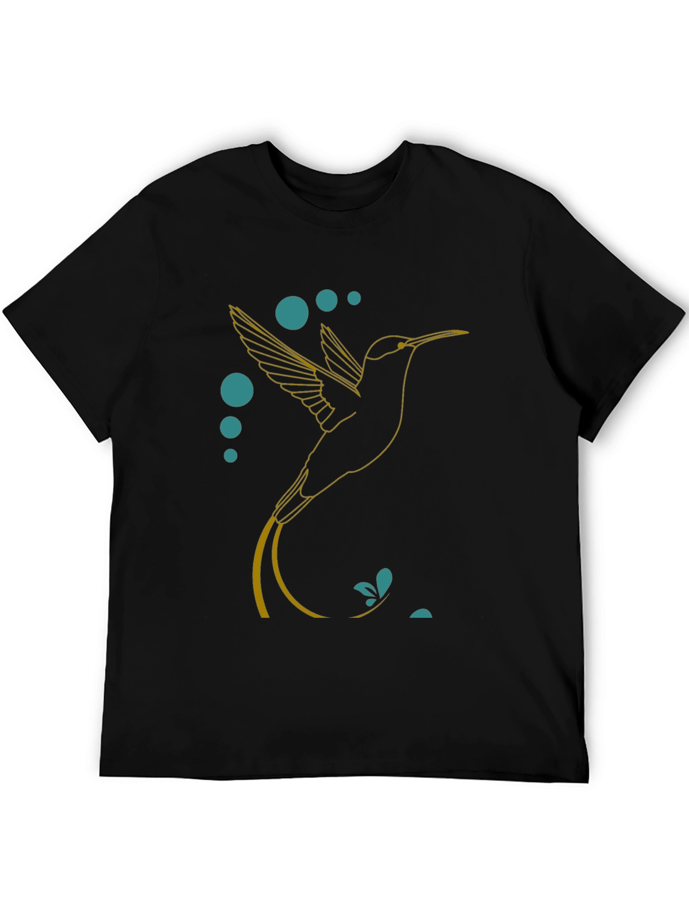 Hummingbird Graphic Tee - Stylish Black T-Shirt