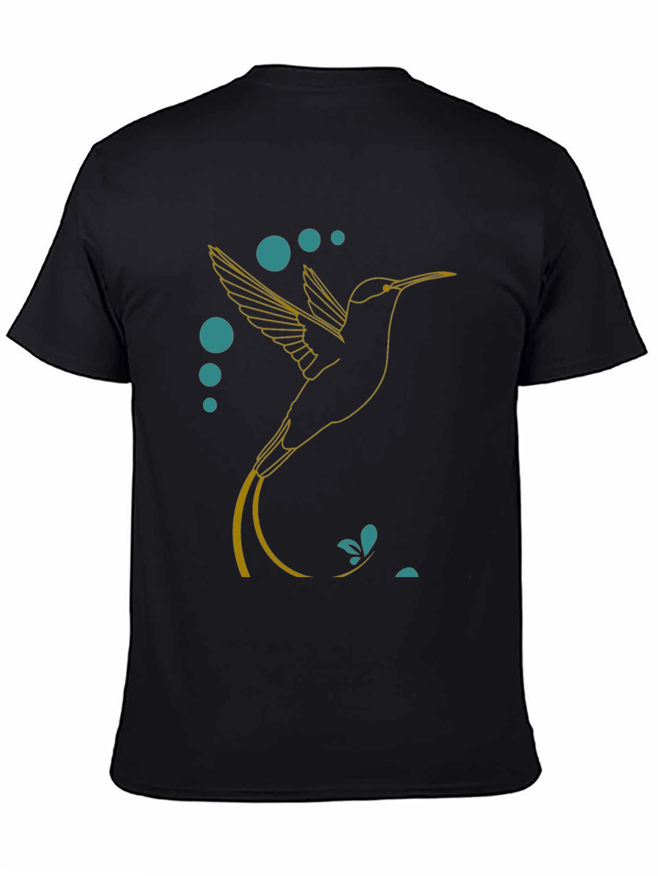 Hummingbird Graphic Tee - Stylish Black T-Shirt