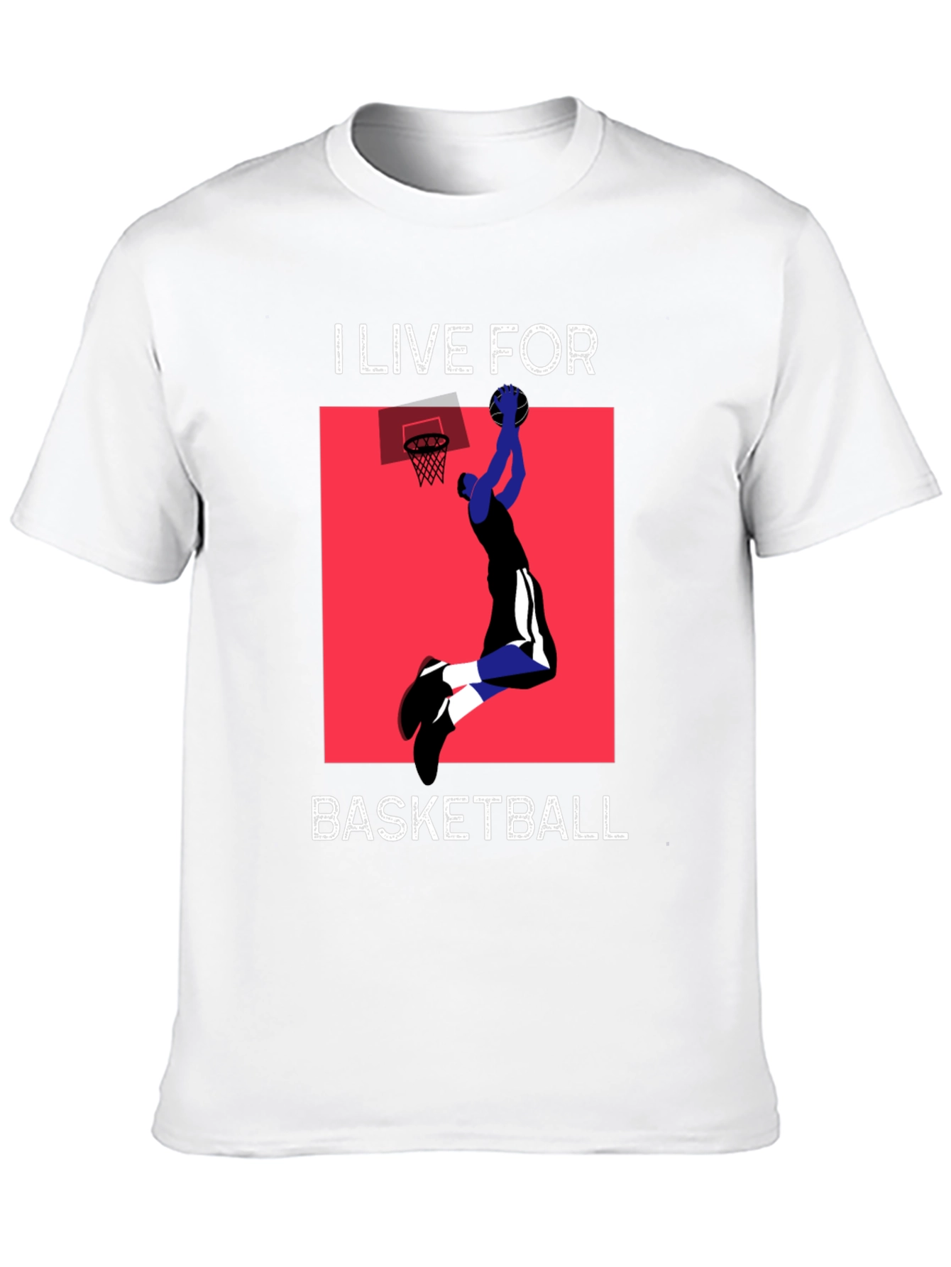 I Live For Basketball Black Graphic Tee