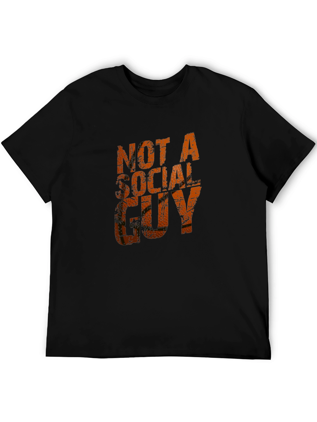 Not A Social Guy Black Graphic Tee