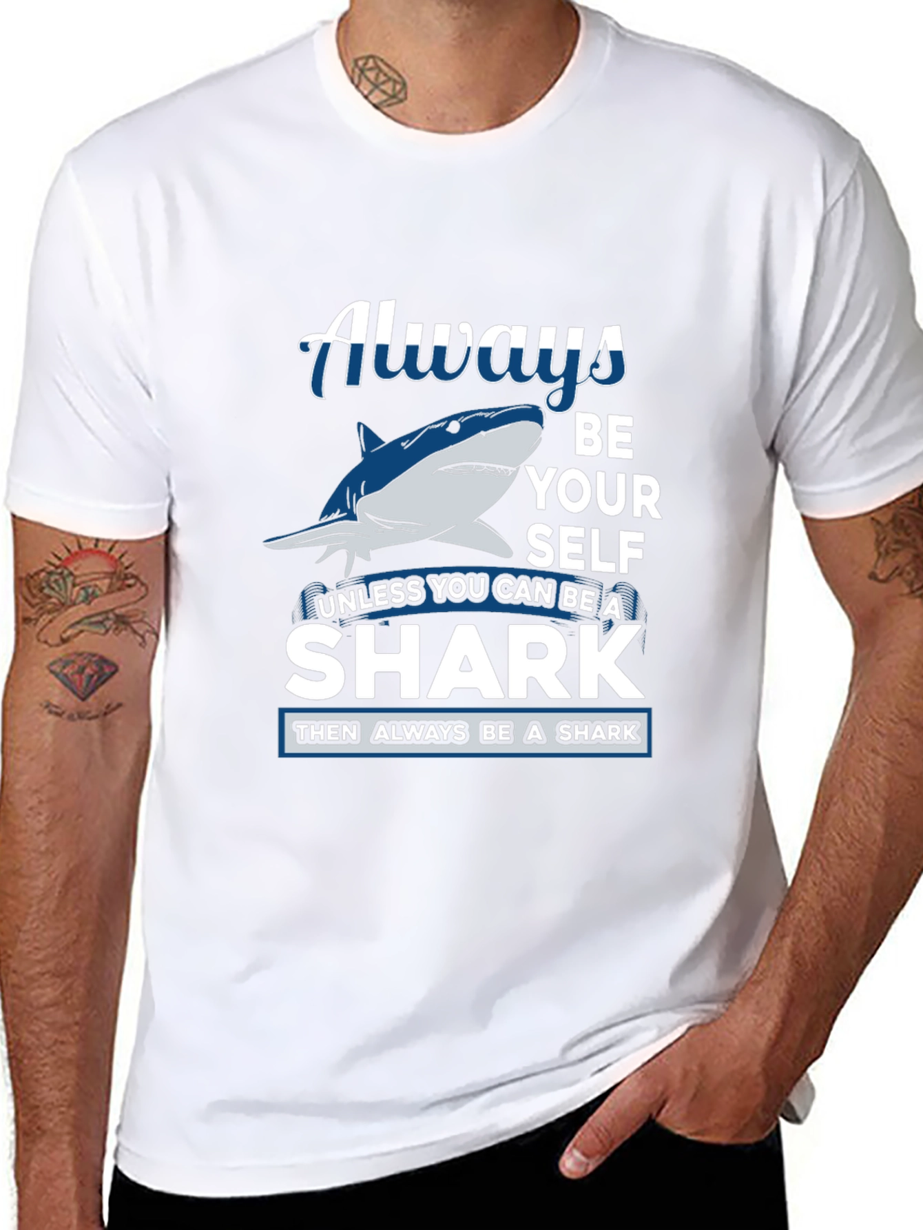 Always Be Yourself Shark Graphic Tee