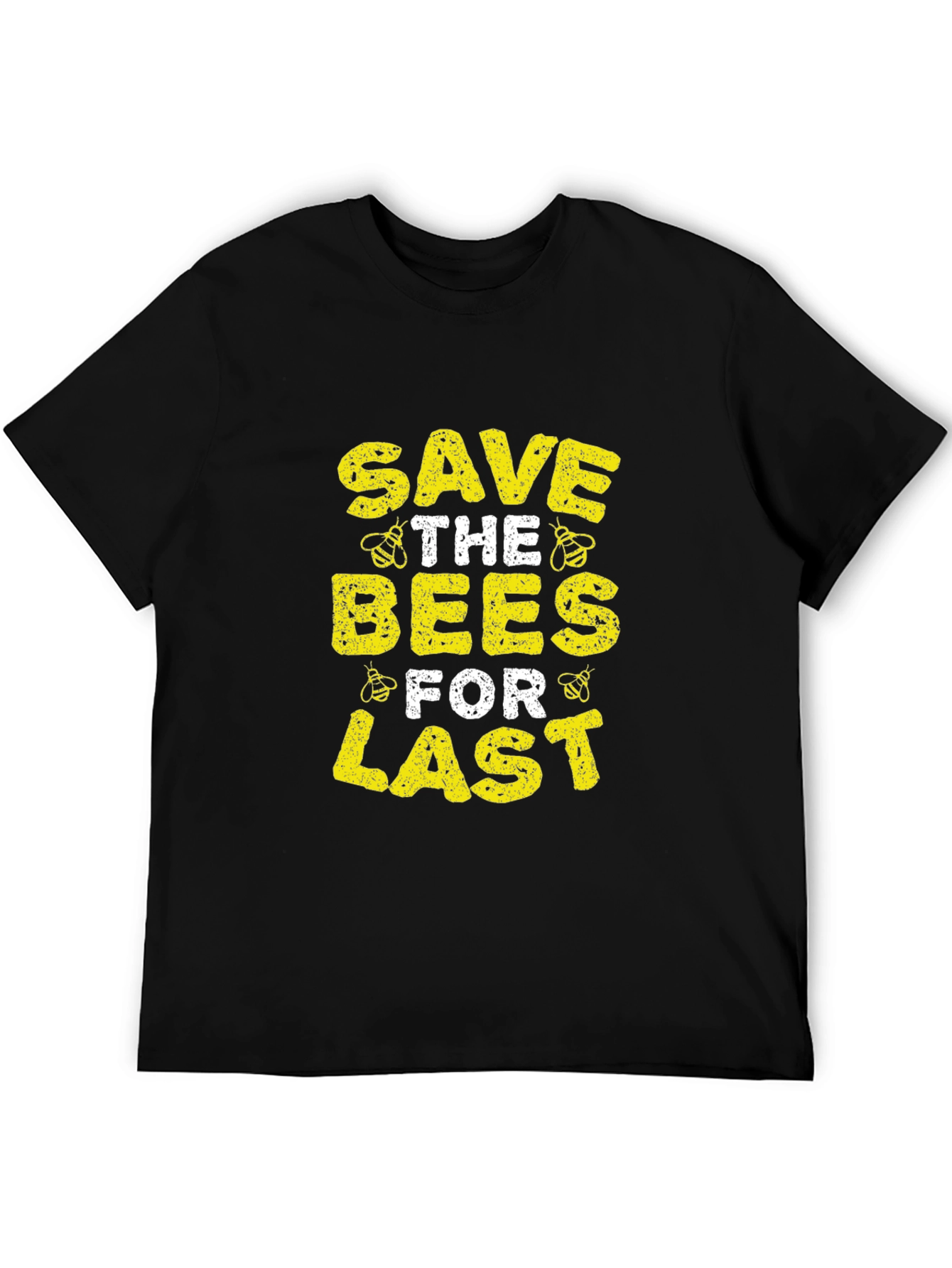 Save the Bees Graphic T-Shirt - Black Cotton Tee