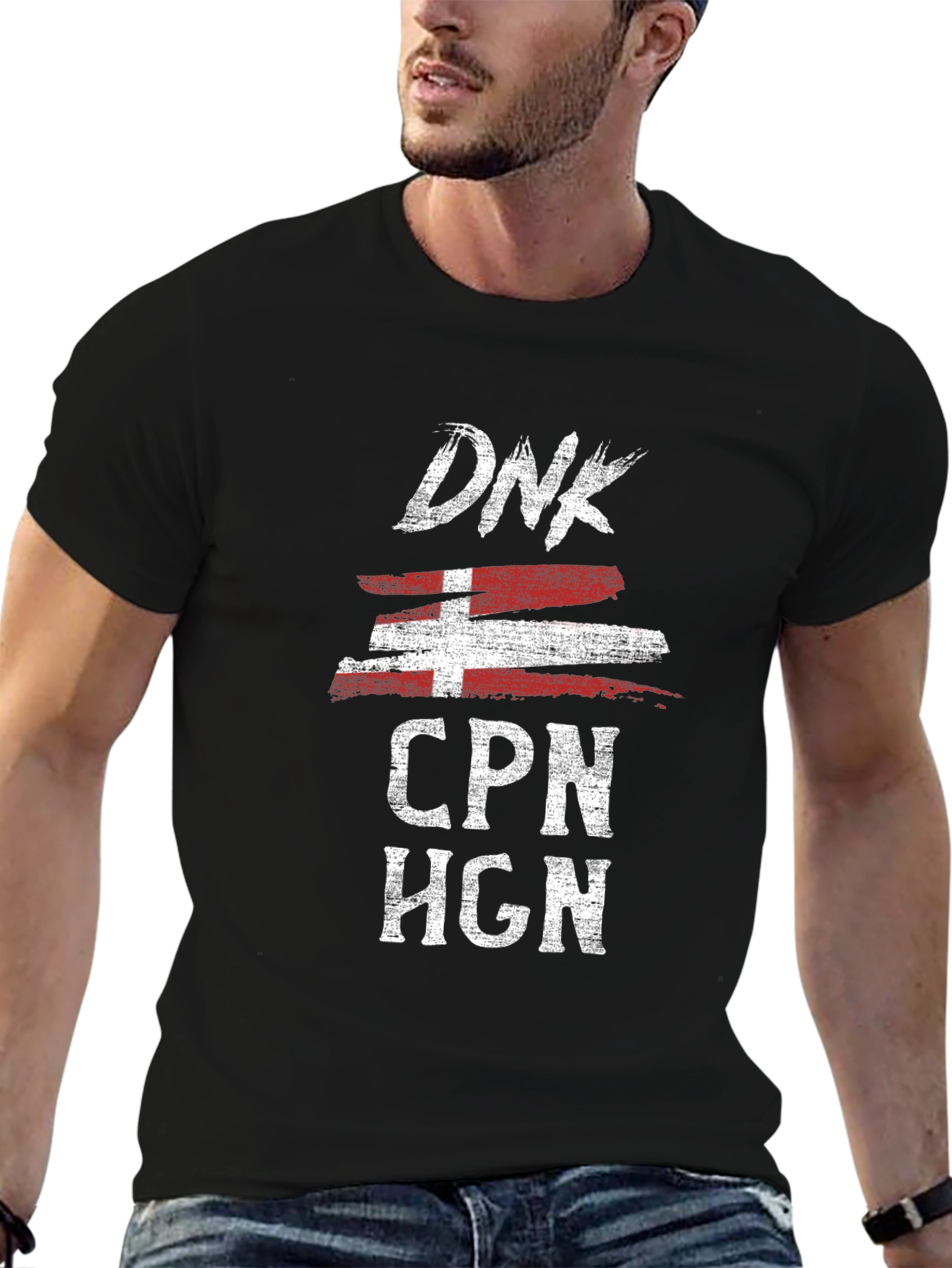 Denmark Travel Shirt DNK CPN HGN Black Cotton Tee