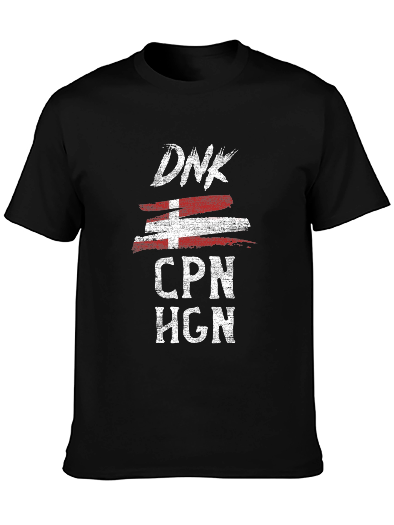 Denmark Travel Shirt DNK CPN HGN Black Cotton Tee