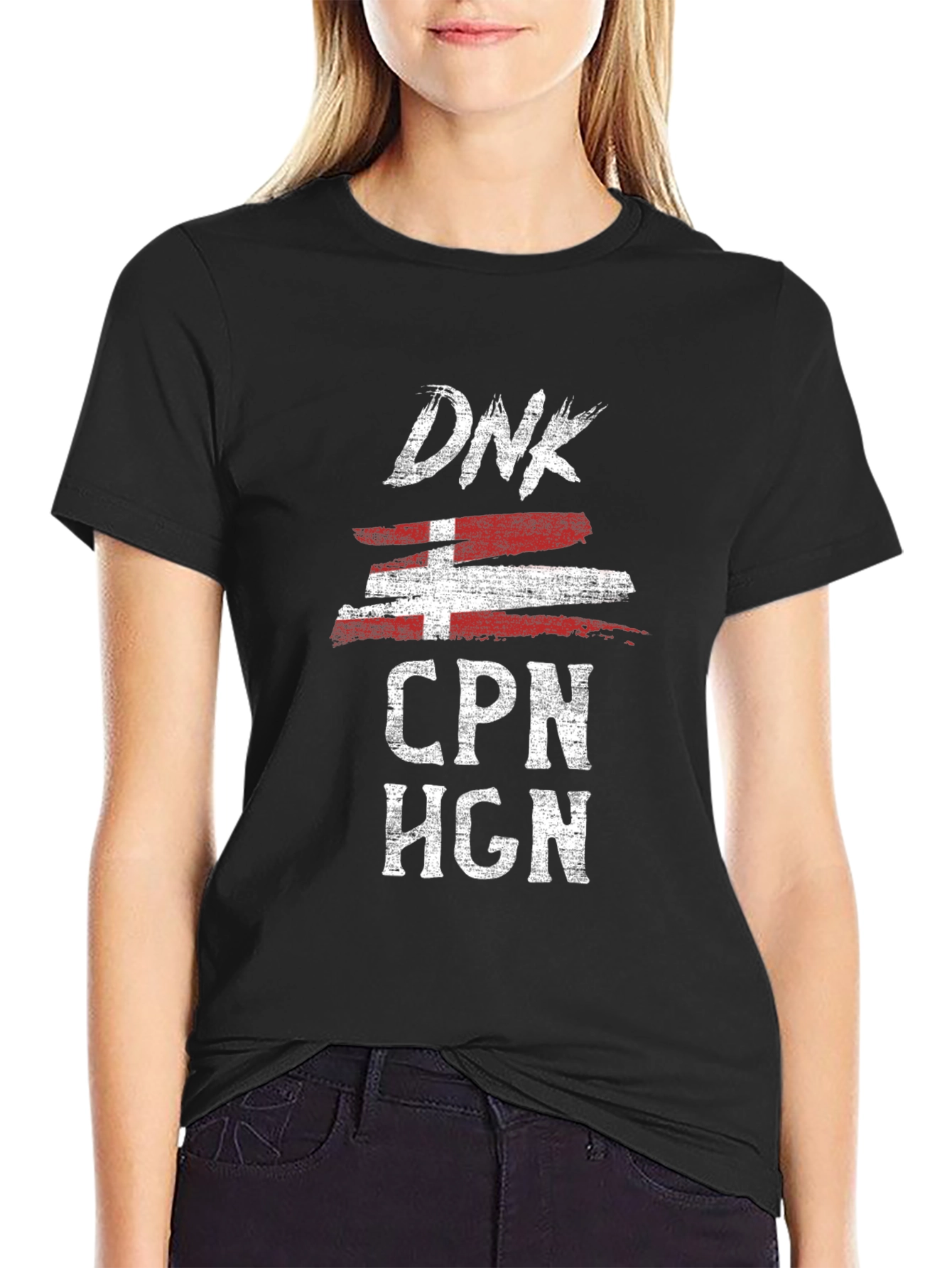 Denmark Travel Shirt DNK CPN HGN Black Cotton Tee