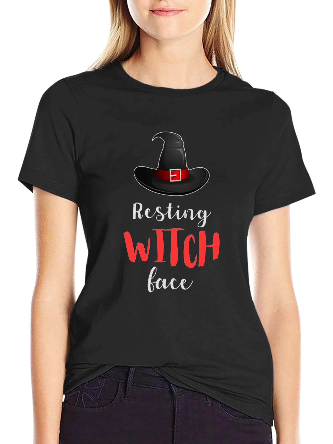 Resting Witch Face Graphic T-Shirt