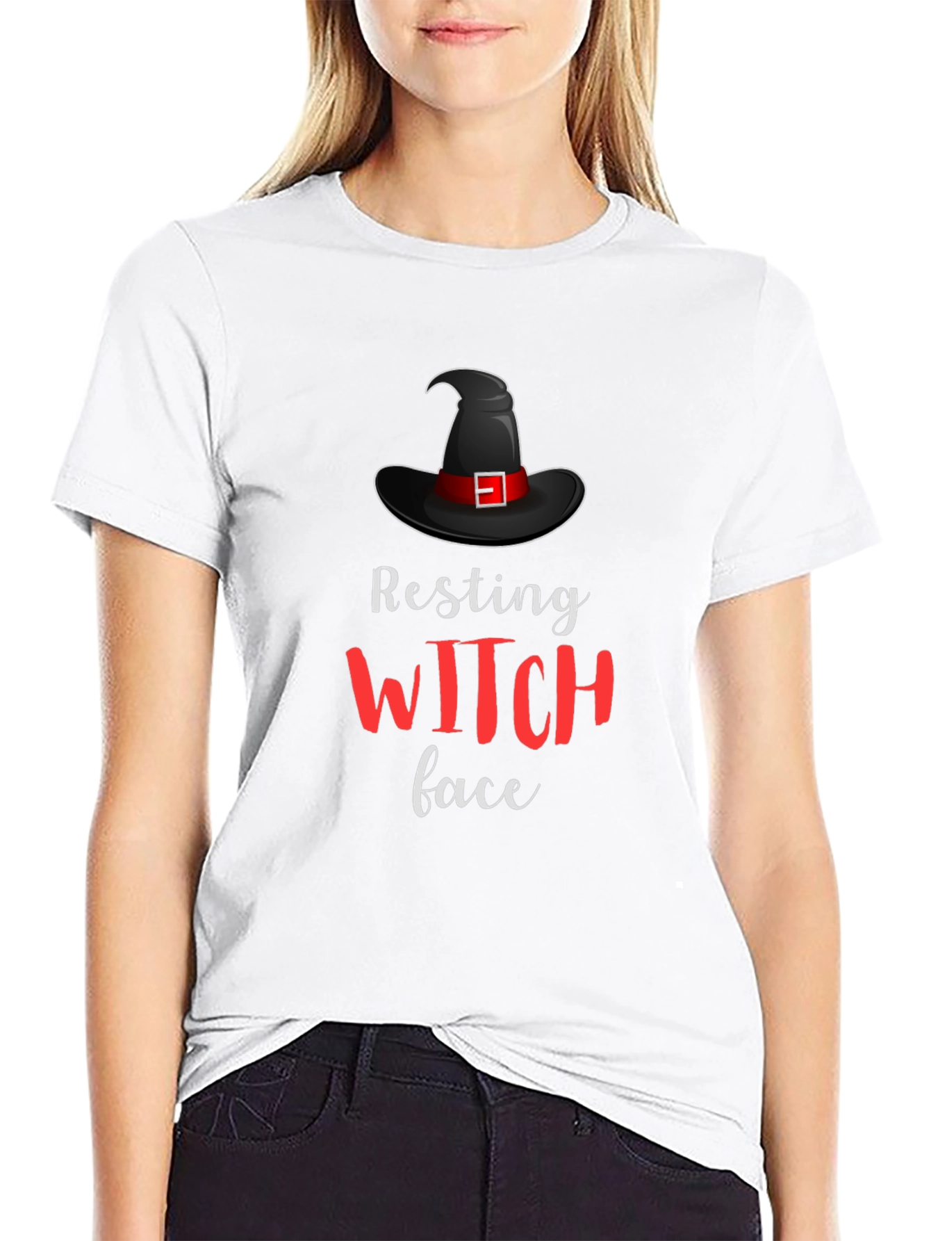 Resting Witch Face Graphic T-Shirt
