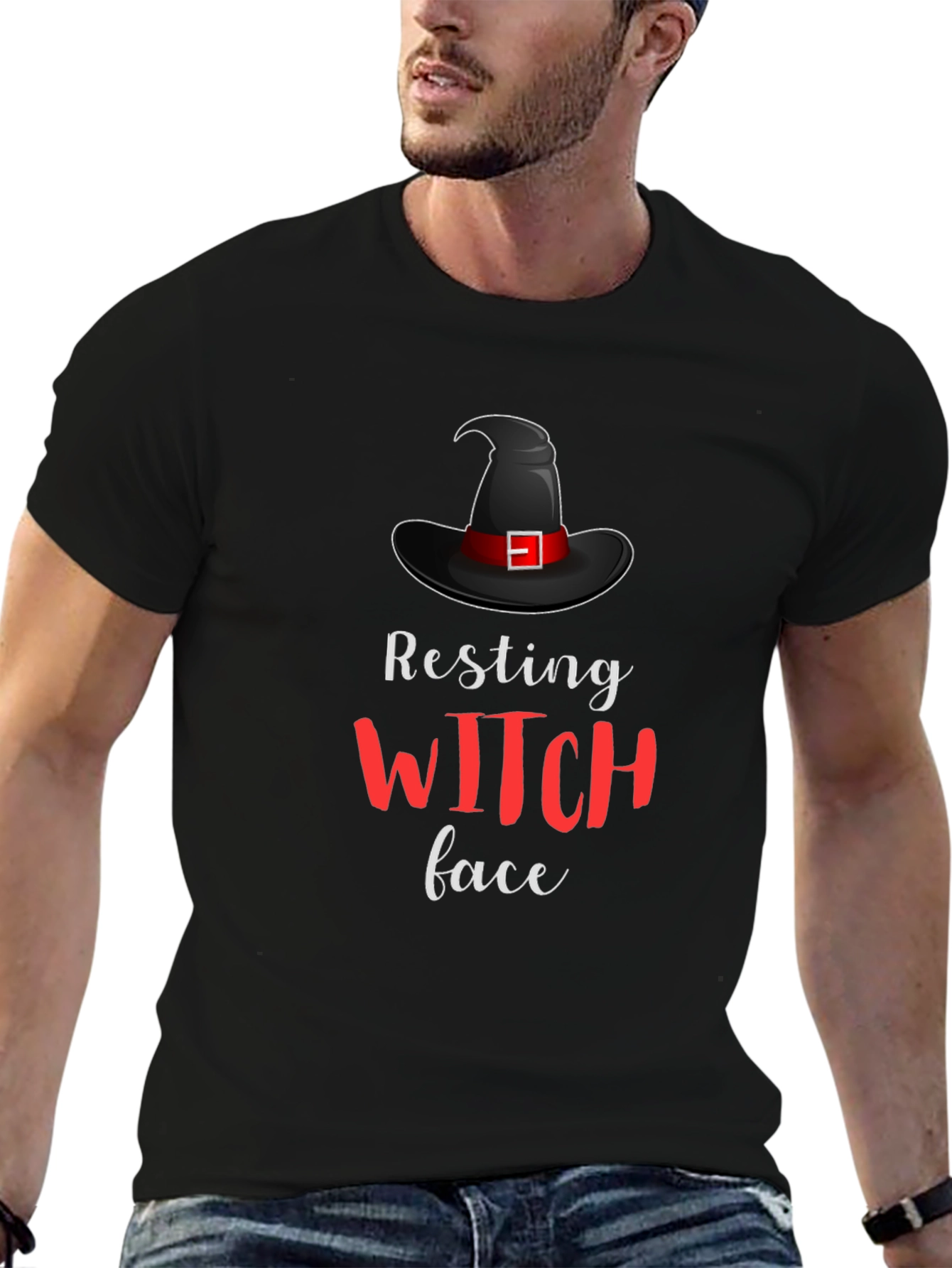 Resting Witch Face Graphic T-Shirt