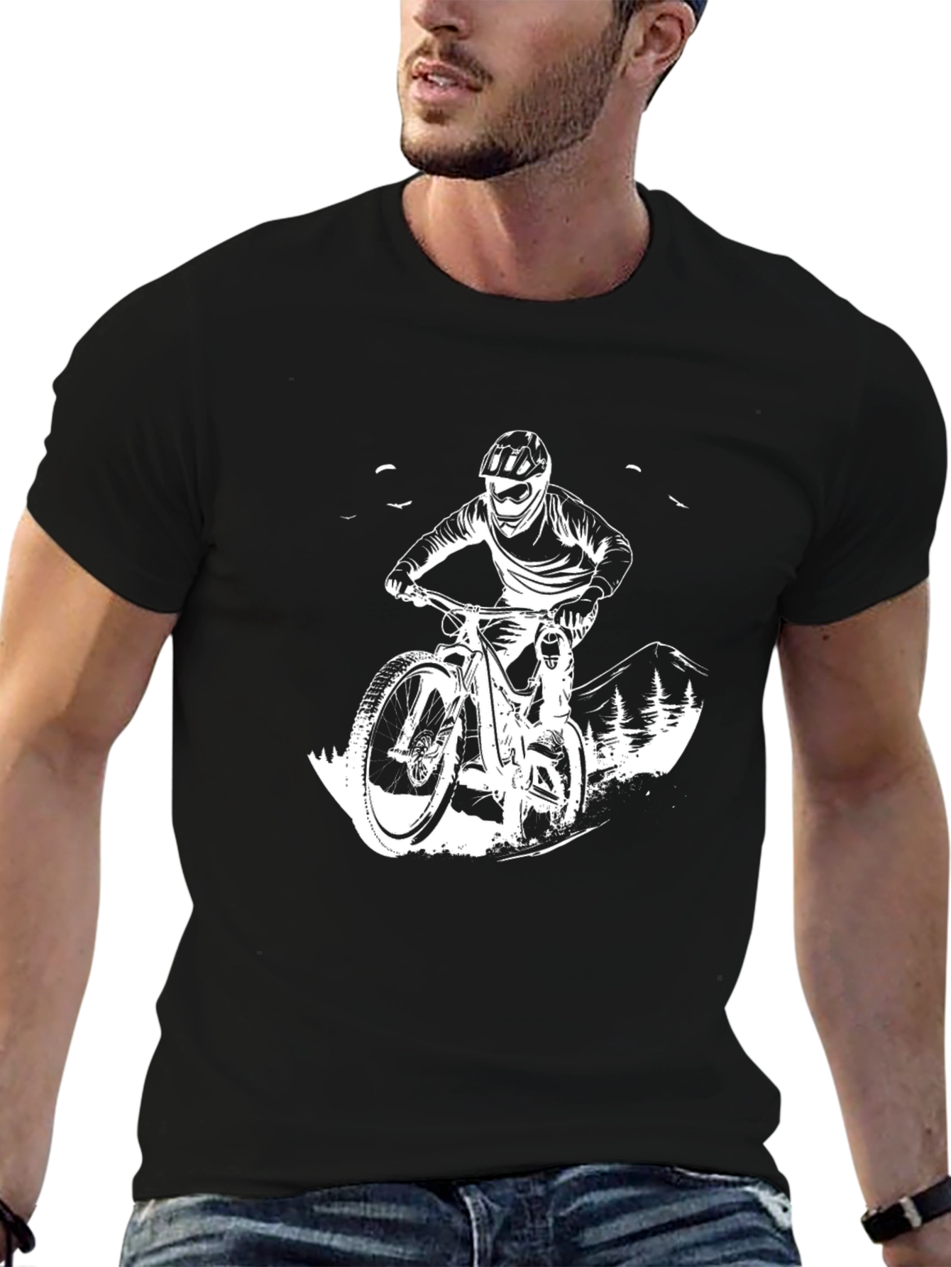 Mountain Bike Rider Graphic T-Shirt