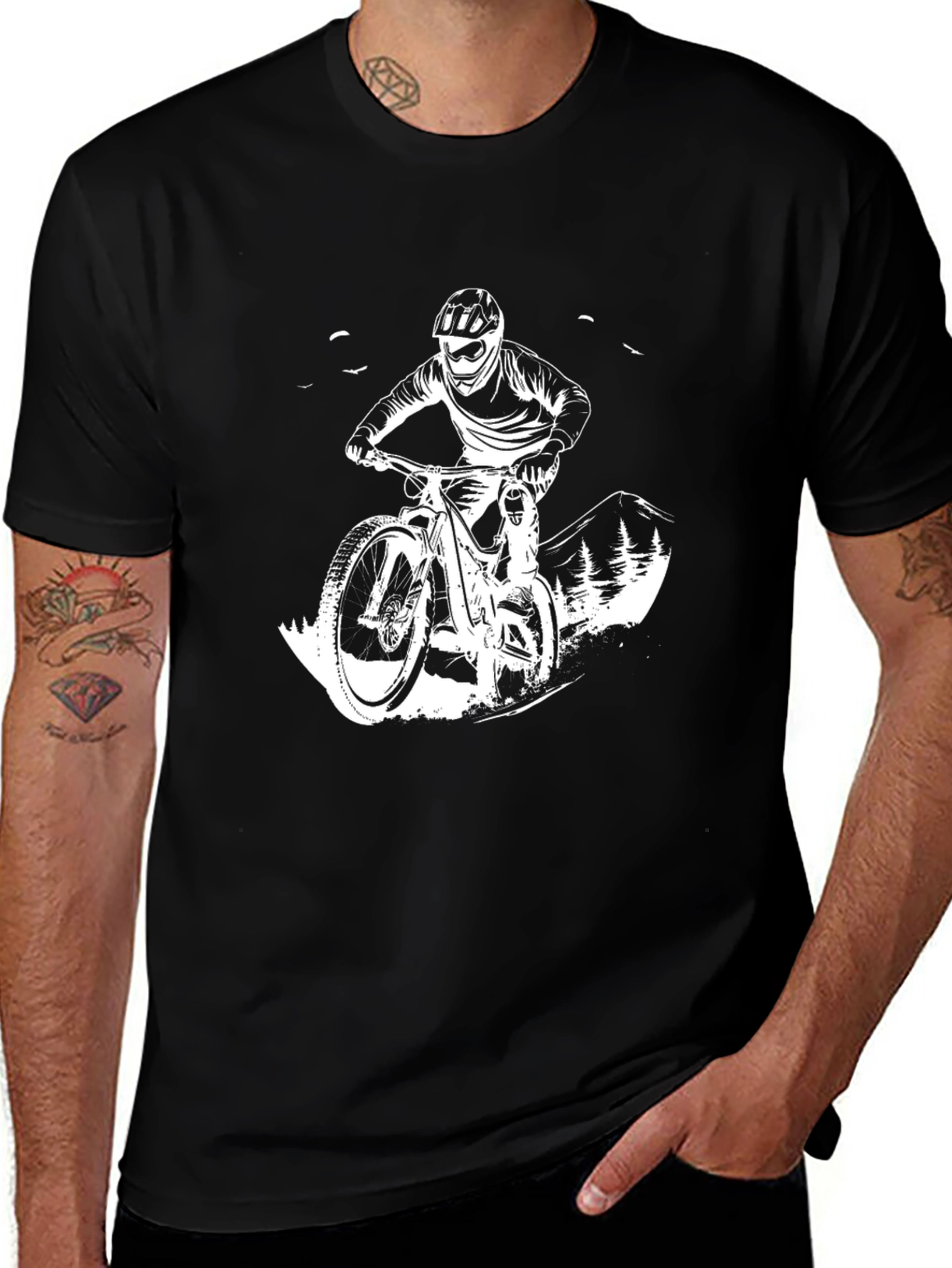 Mountain Bike Rider Graphic T-Shirt