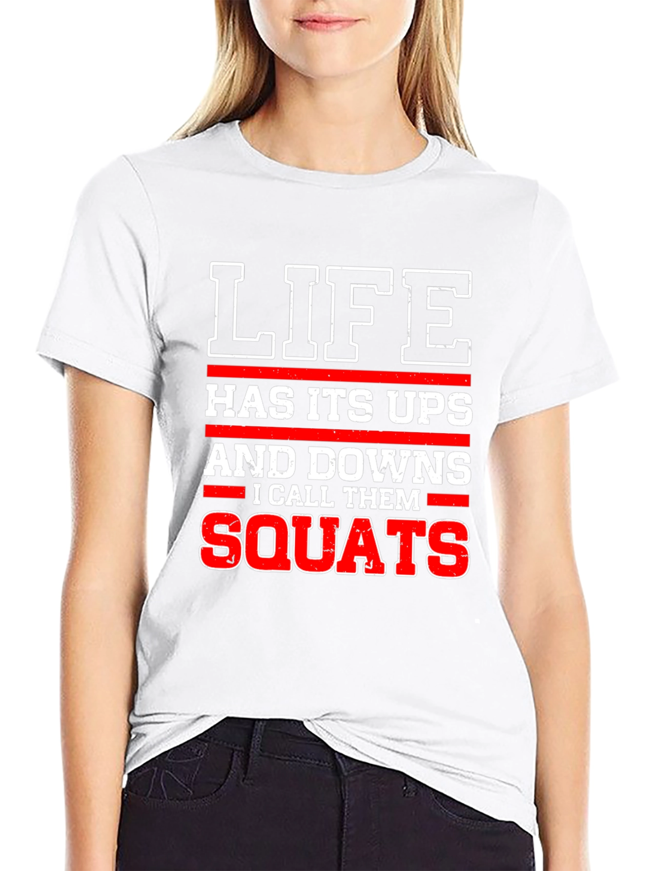 Life Squats T-Shirt - Funny Gym Workout Tee
