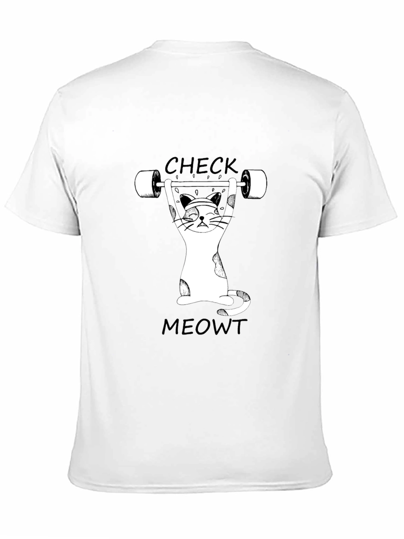 Check Meowt T-Shirt - Funny Weightlifting Cat Tee