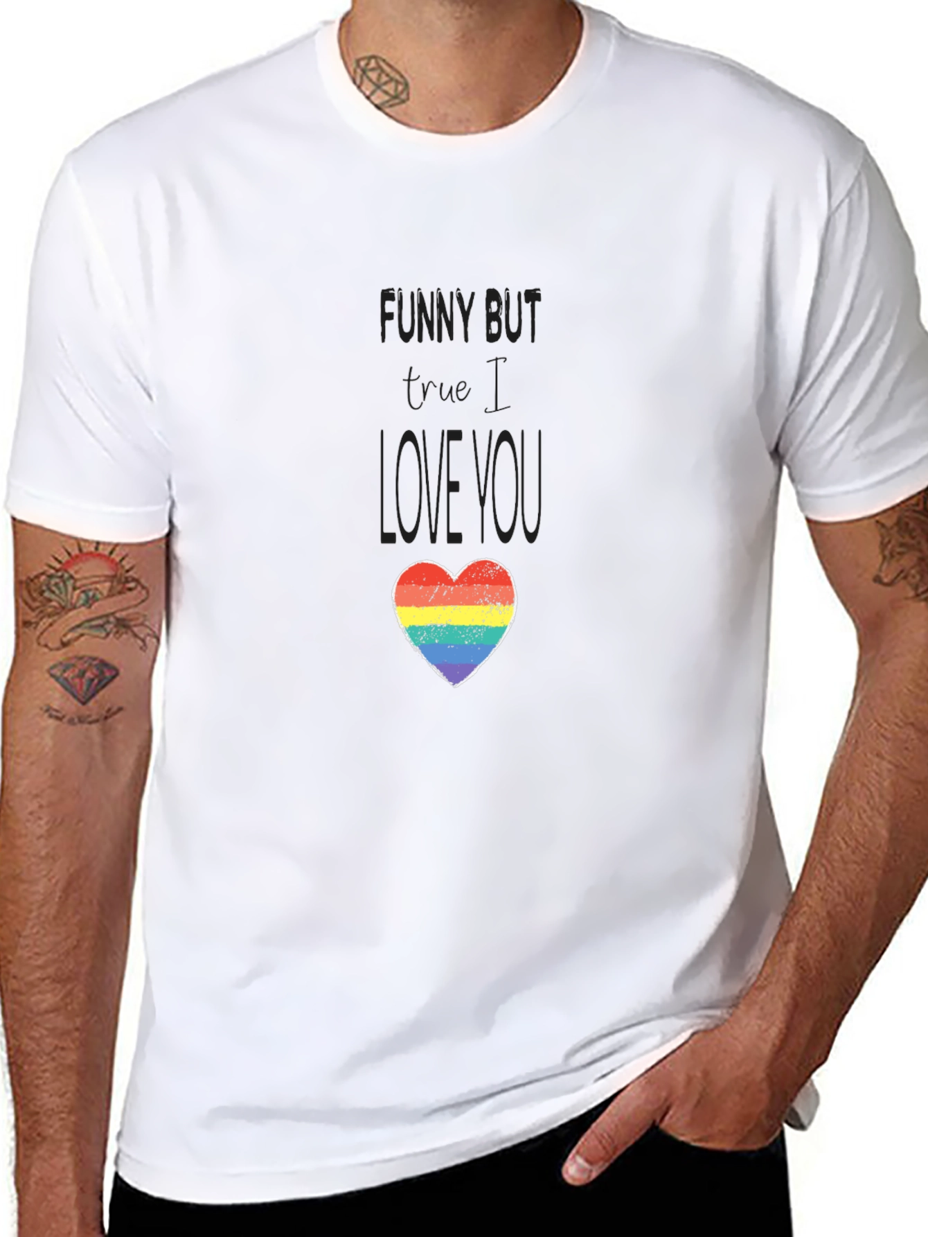 Funny But I Love You LGBTQ+ Heart T-Shirt