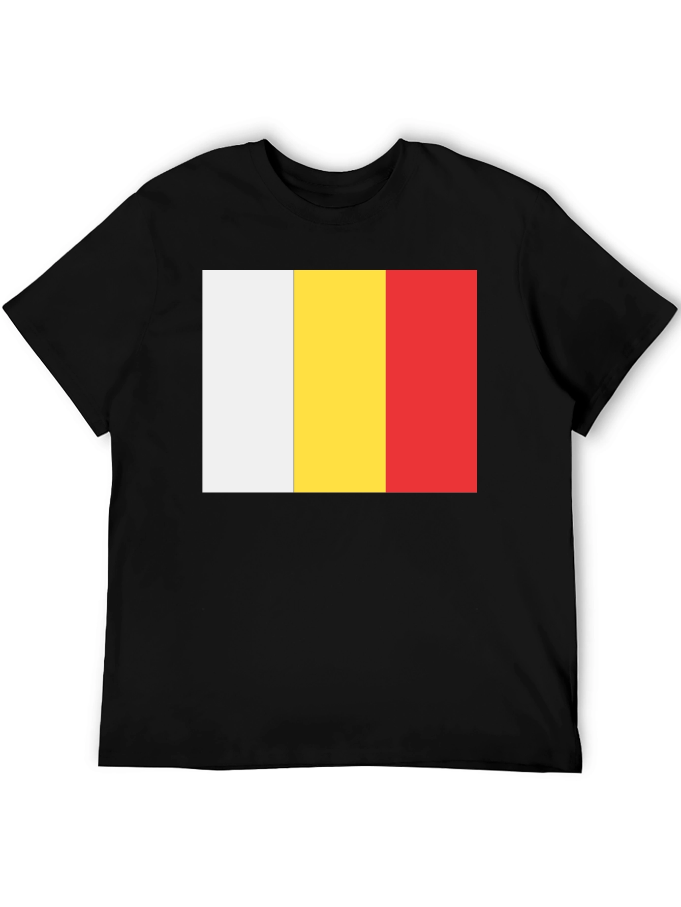 White Yellow and Red Striped T-Shirt