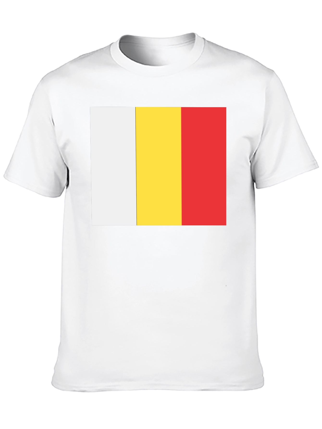 White Yellow and Red Striped T-Shirt