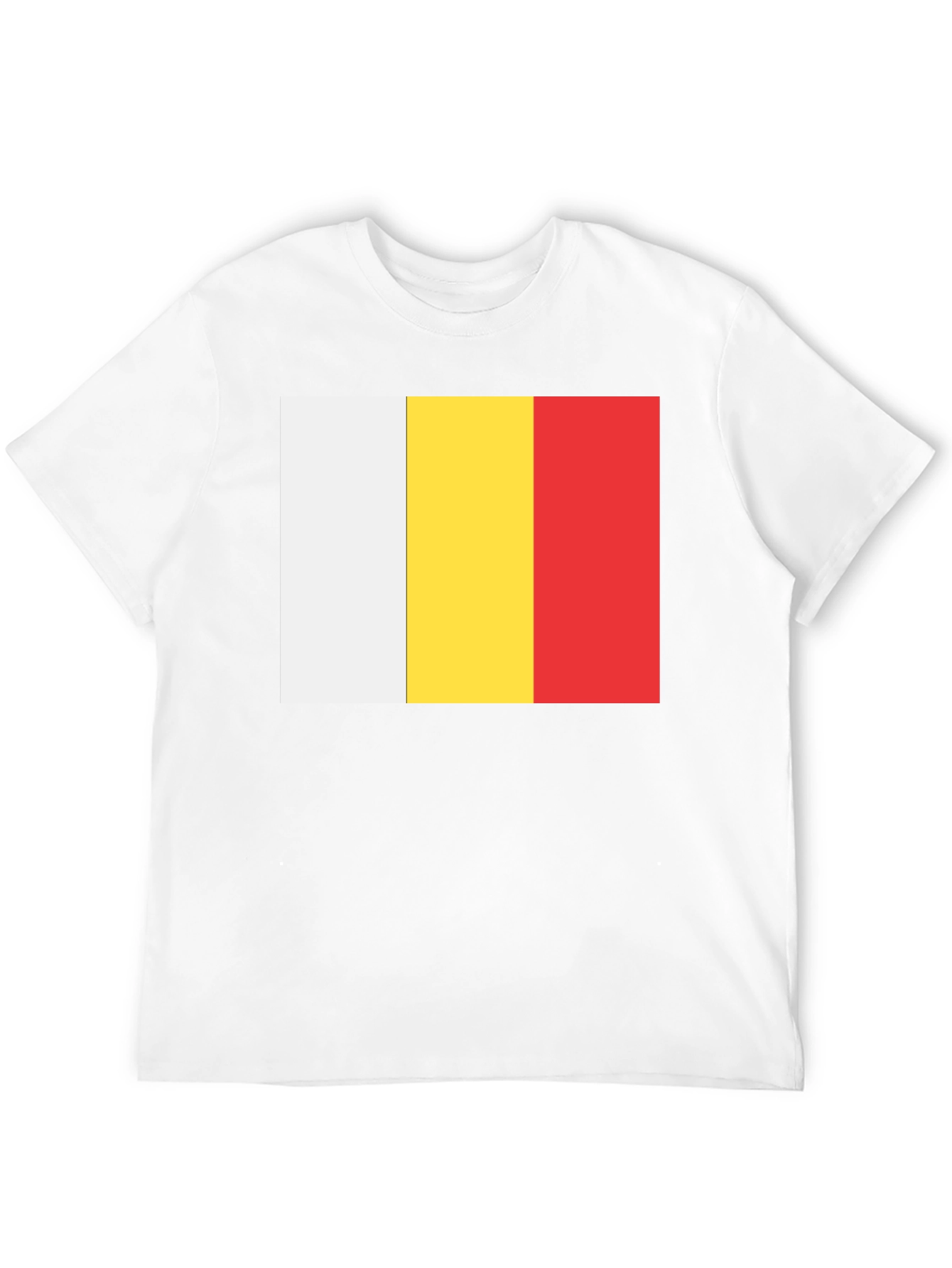 White Yellow and Red Striped T-Shirt