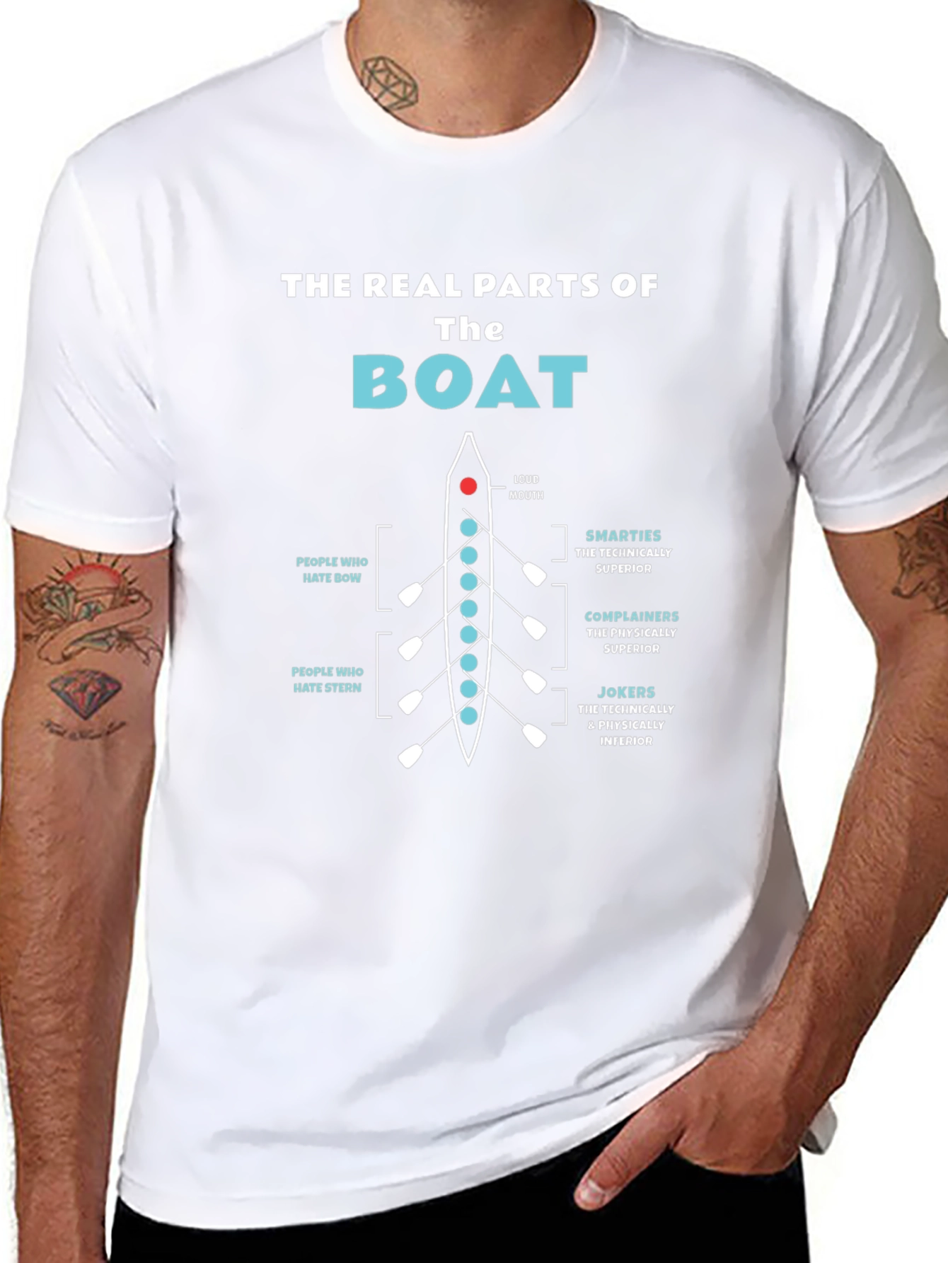 The Real Parts of The Boat Funny Rowing T-Shirt