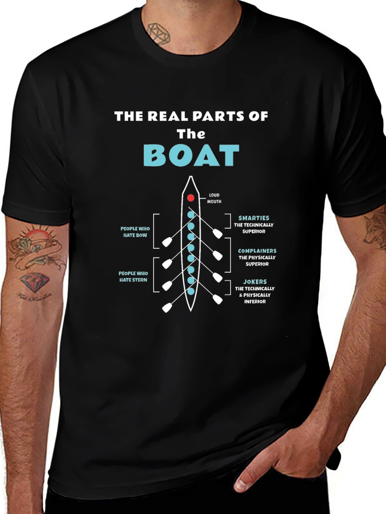 The Real Parts of The Boat Funny Rowing T-Shirt