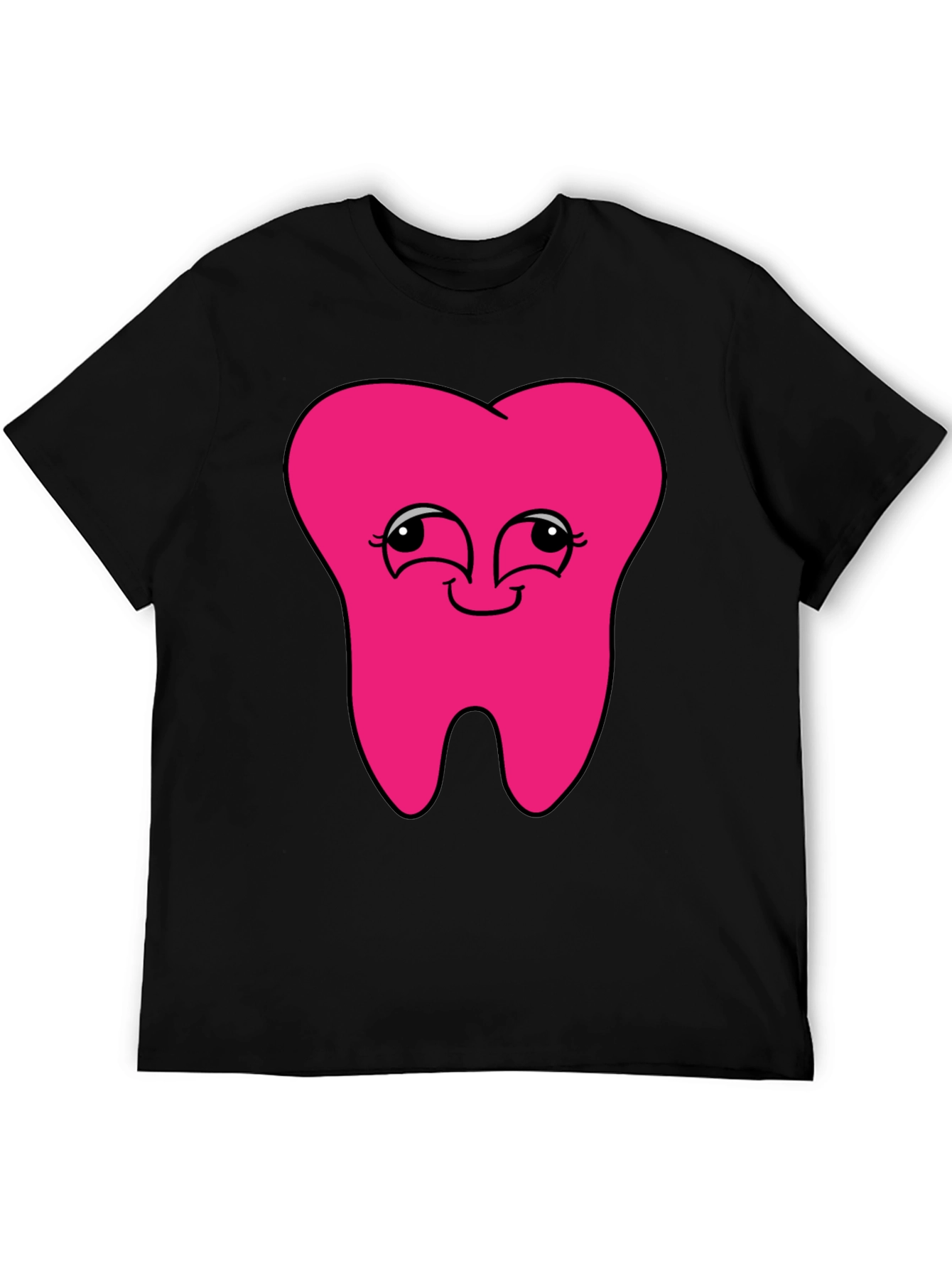 Funny Pink Tooth Graphic T-Shirt
