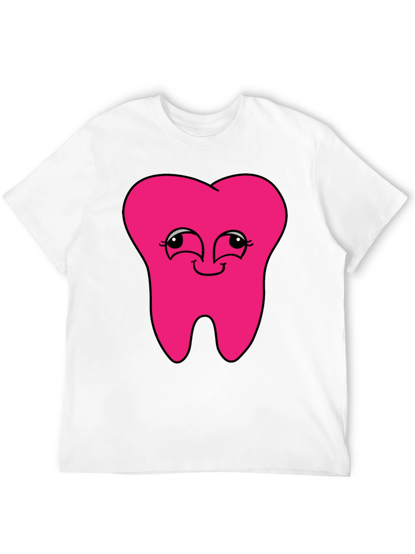 Funny Pink Tooth Graphic T-Shirt