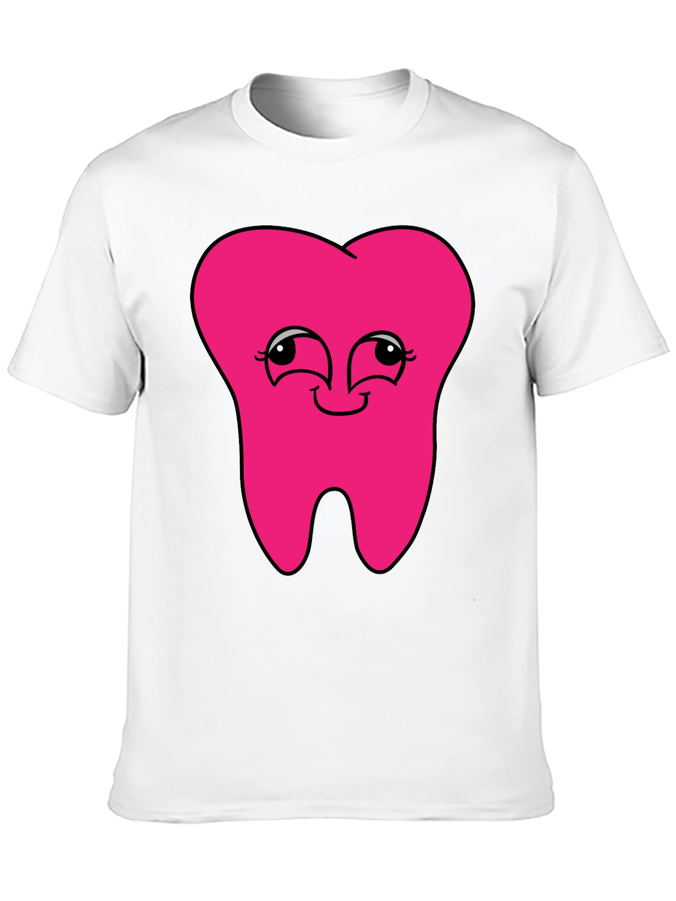 Funny Pink Tooth Graphic T-Shirt