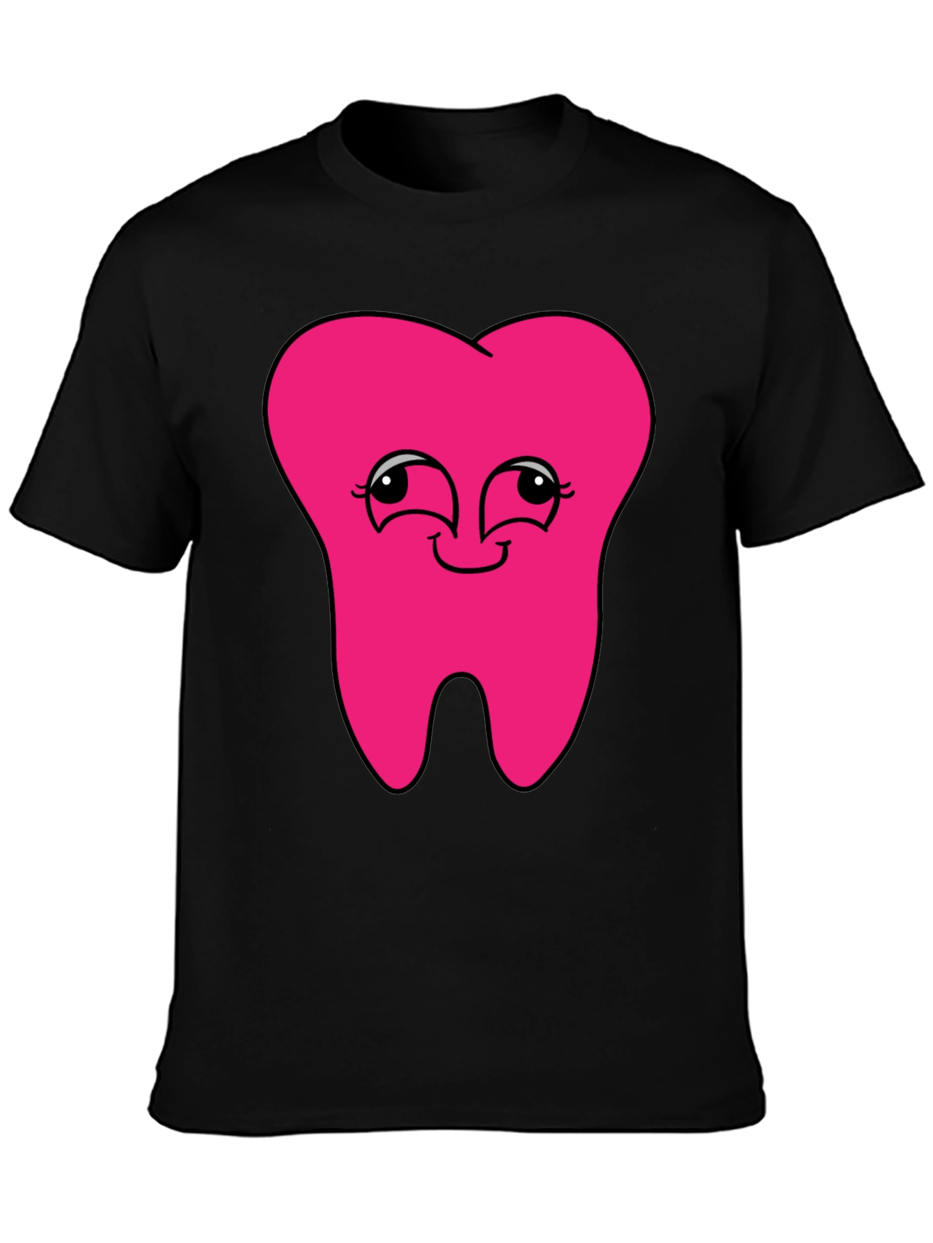 Funny Pink Tooth Graphic T-Shirt